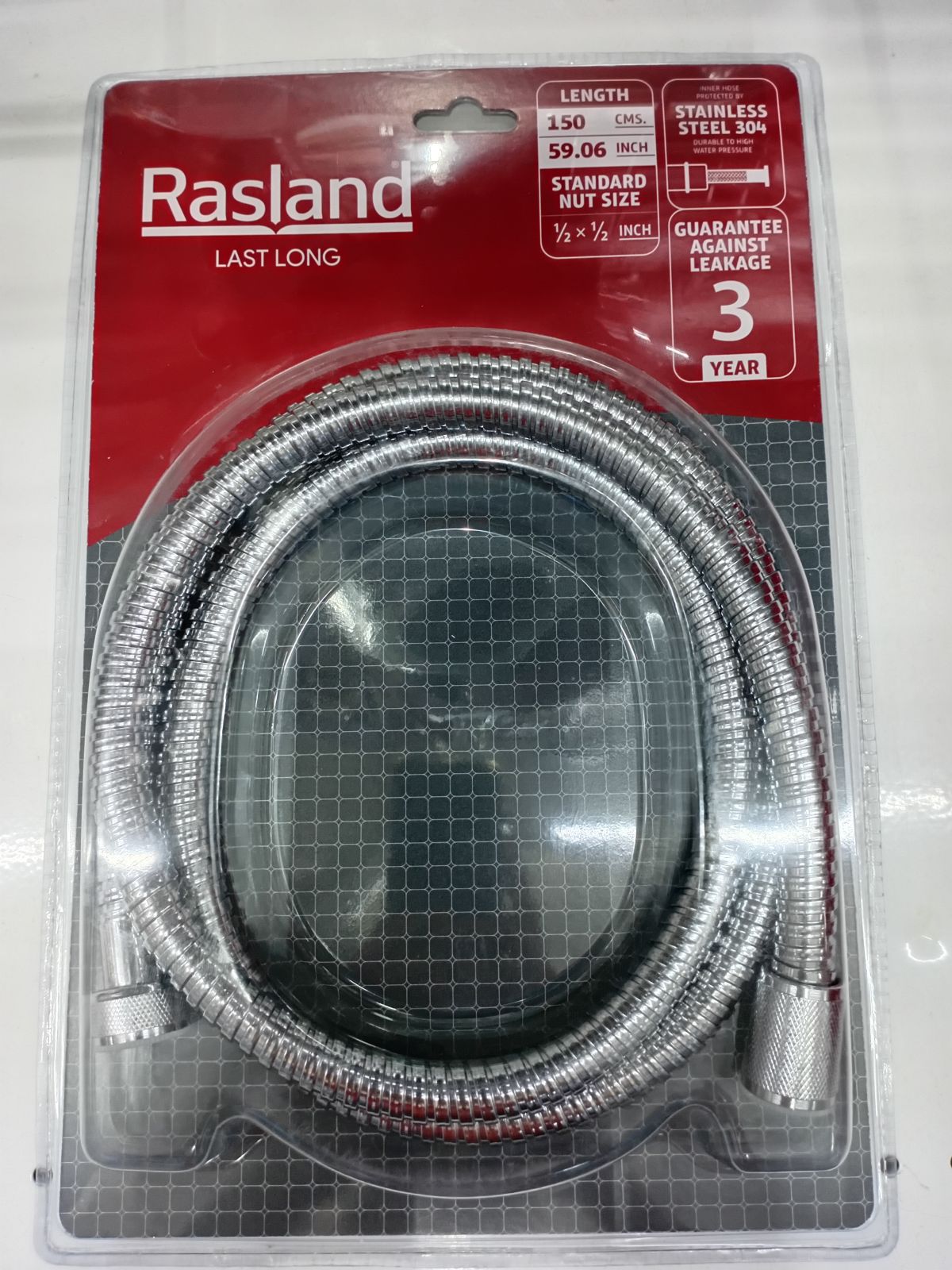 (CCS)สายฝักบัว สแตนเลส ยาว 150 ซม. Rasland RA SL 150015