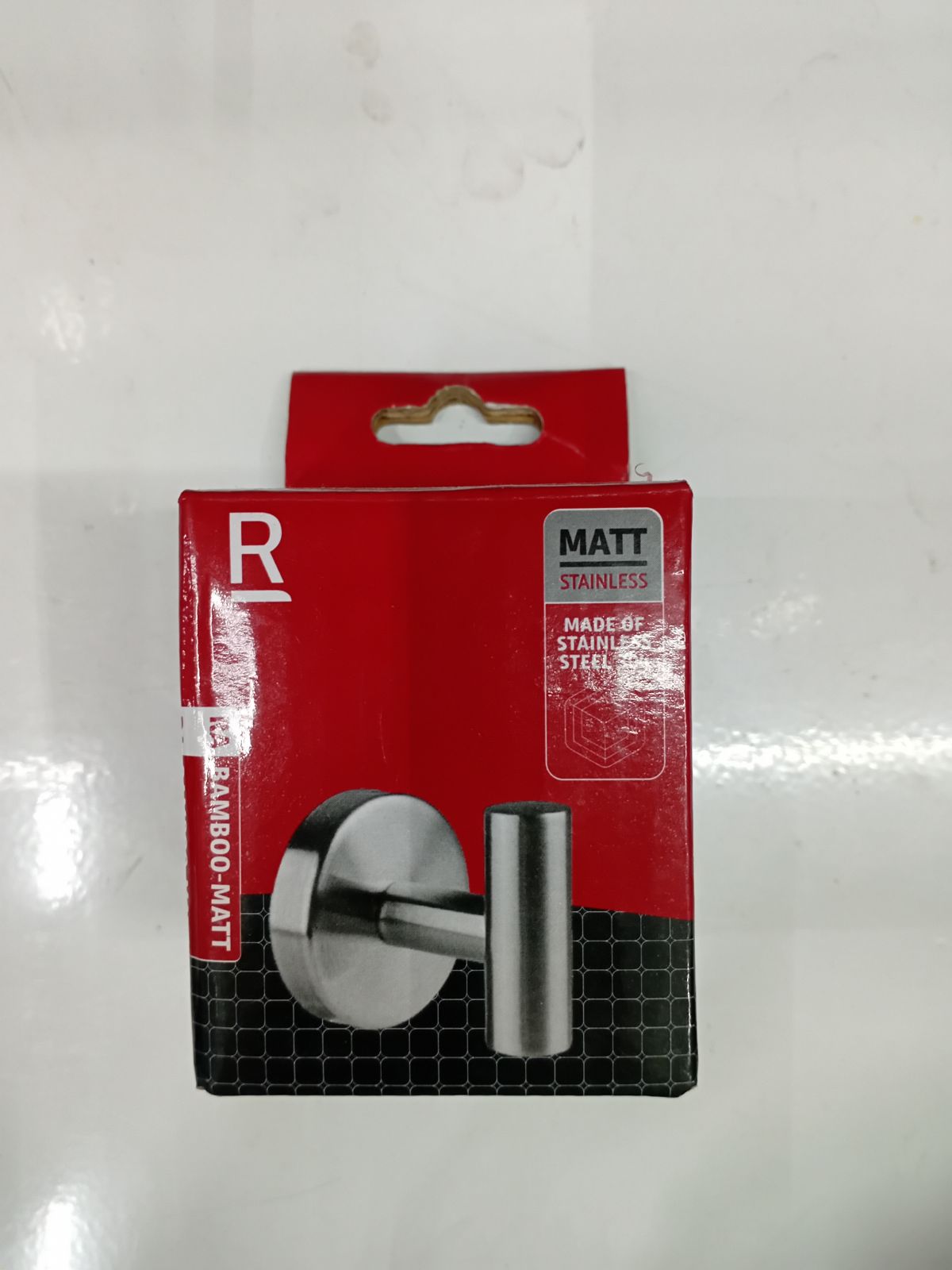 (CL)ขอแขวนผ้าสแตนเลสด้าน 1 ขอ Rasland รุ่น RA BAMBOO-MATT