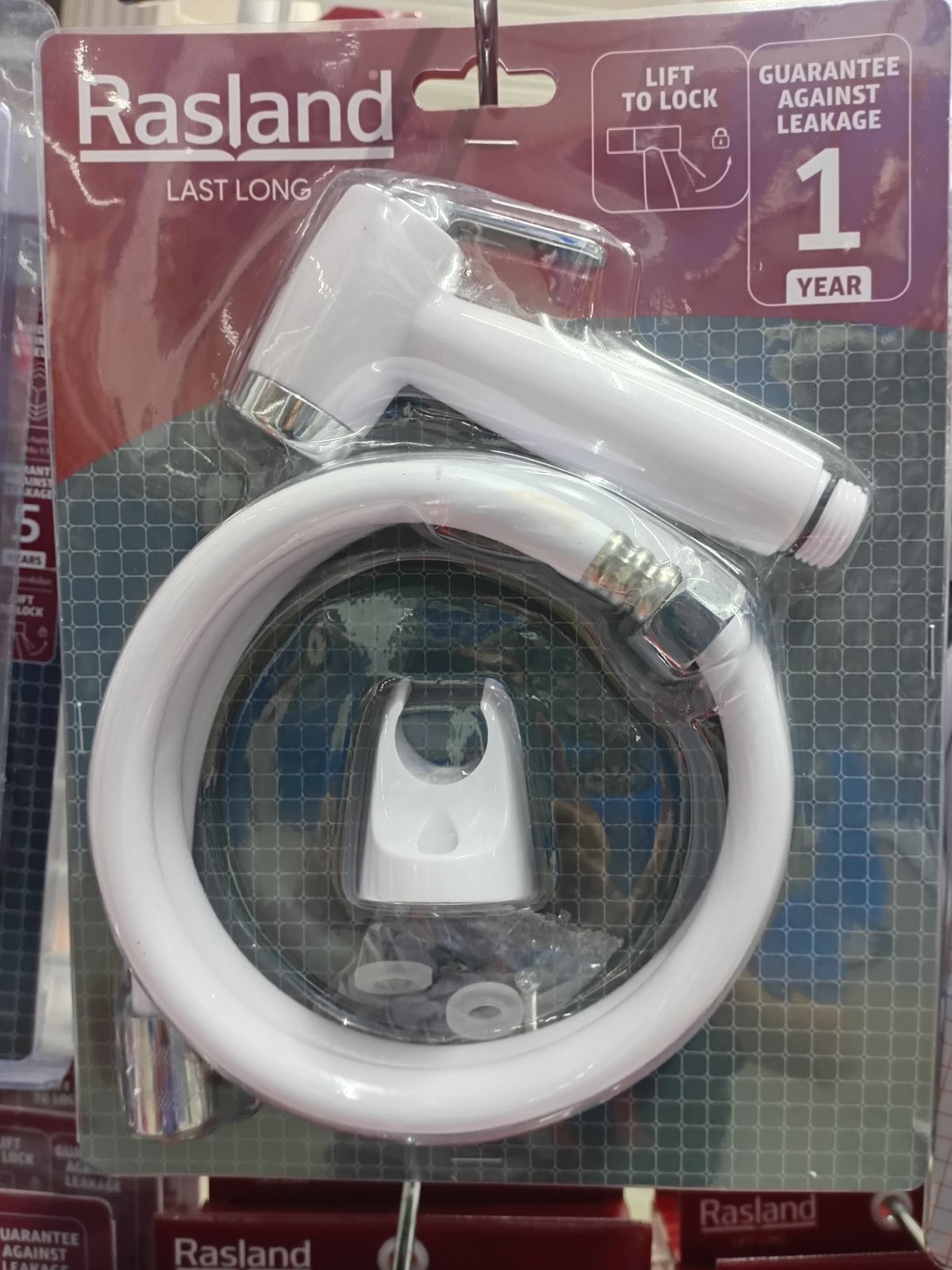 ชุดหัวฉีดชำระขาว พร้อมสายและขอแขวน RA H811-H298 RASLAND