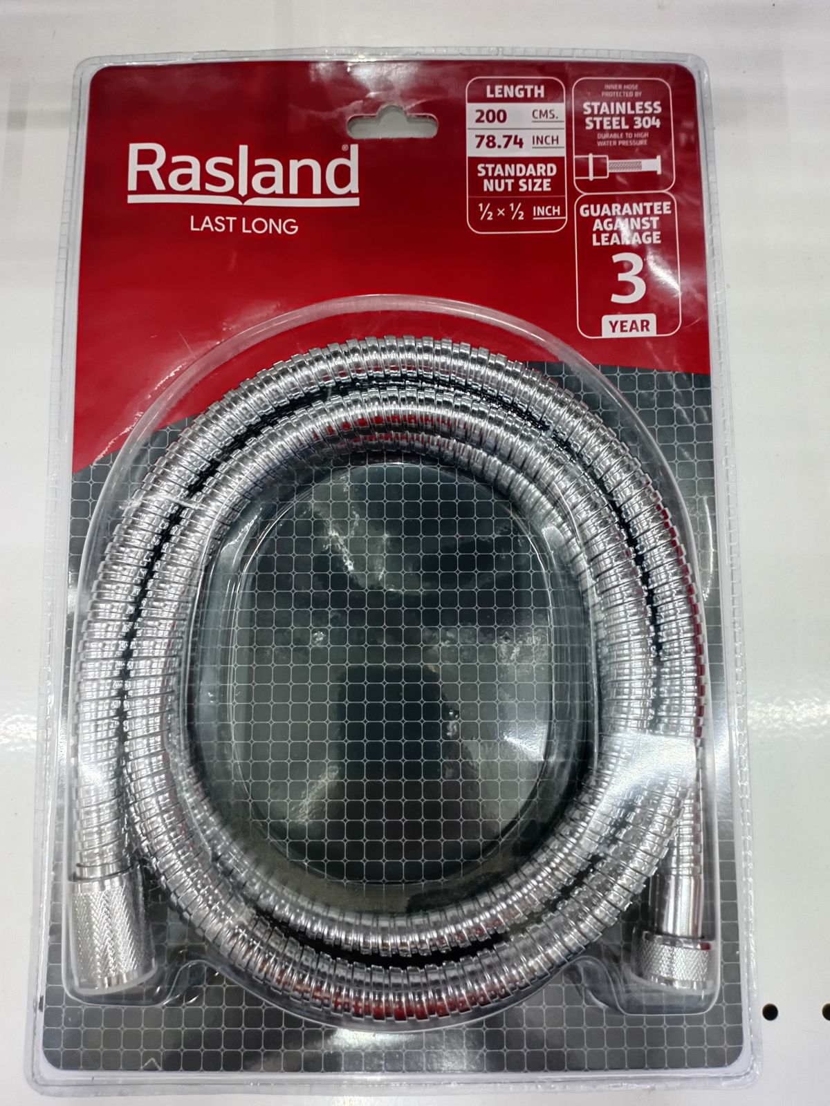 สายฝักบัวสแตนเลส200ซม. RA SL20020 RASLAND