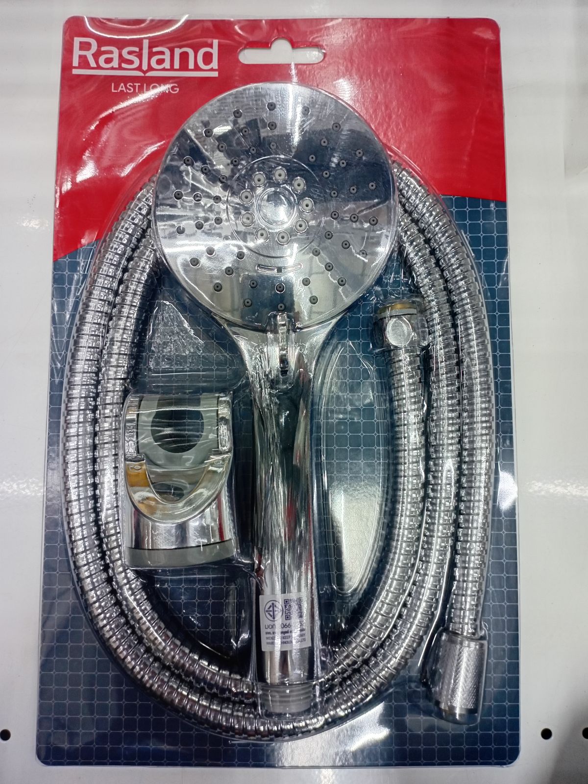 (CL)ฝักบัวมือ พร้อมสายและขอแขวนครบชุด โครเมียม RA D413-D421