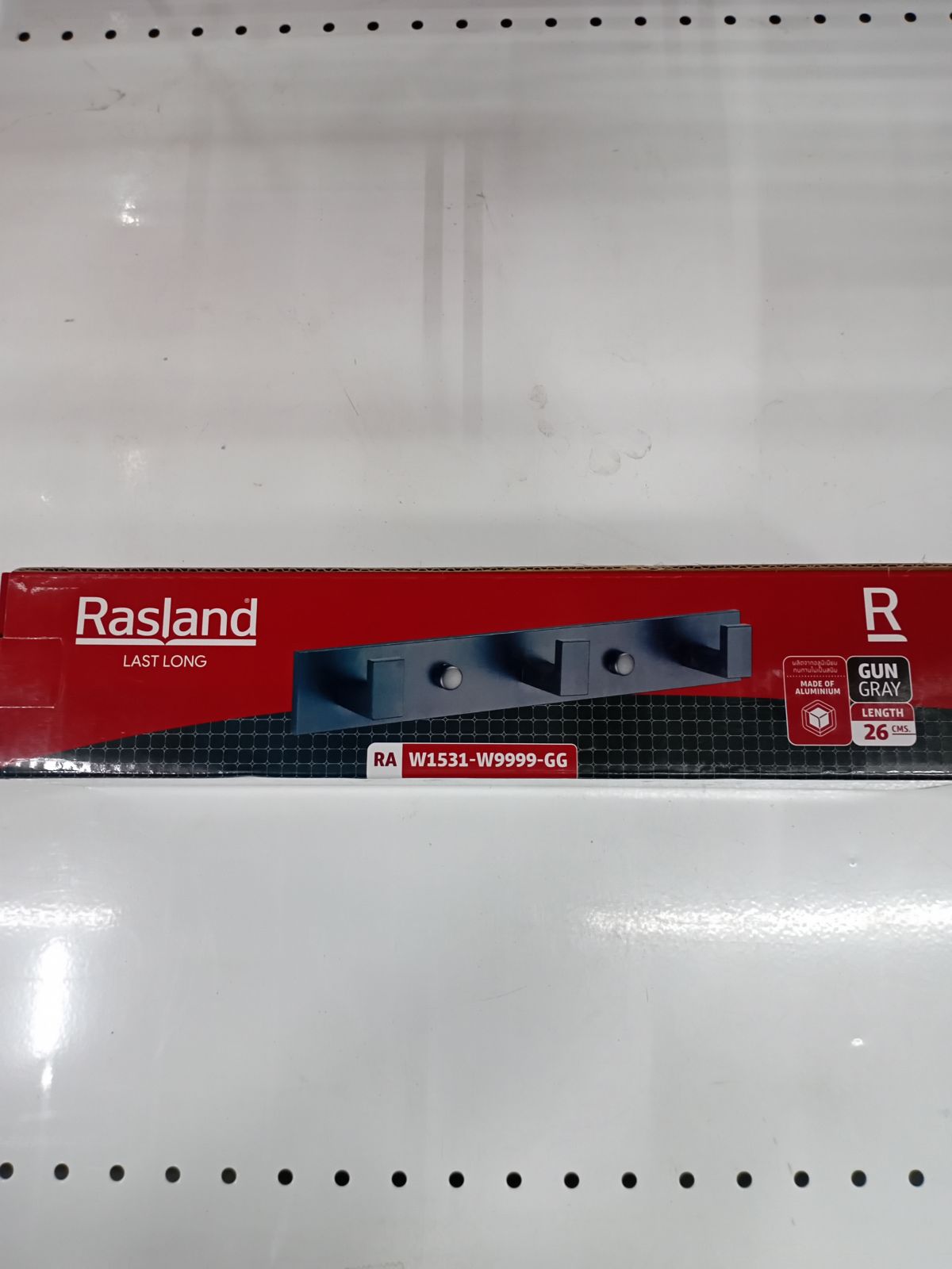 ขอแขวนเสื้อแบบ 3 หัว GUN GRAY RASLAND RA W1531-W9999-GG