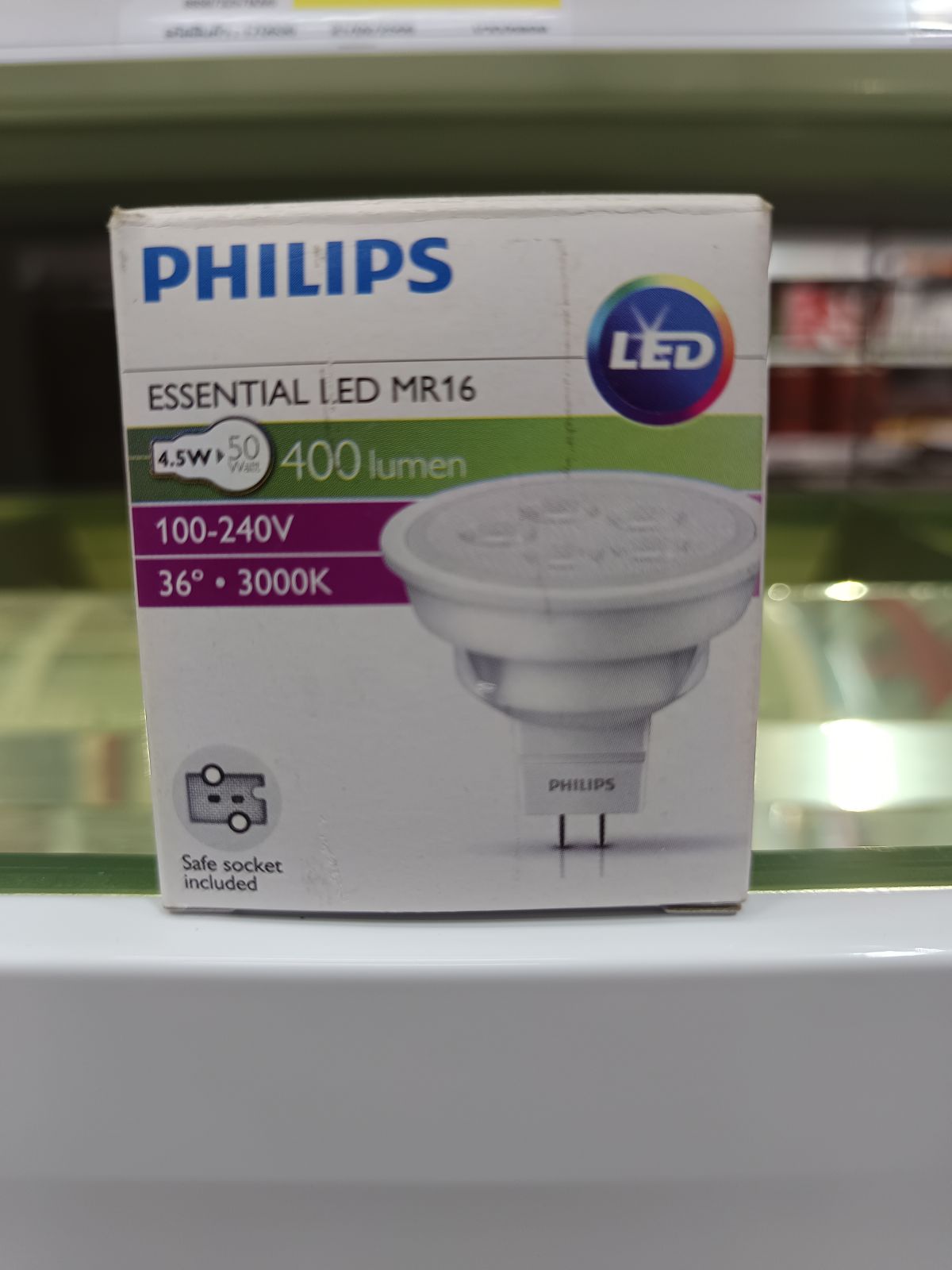 หลอดไฟฮาโลเจน LED PHILIPS 4.5W 220V MR16