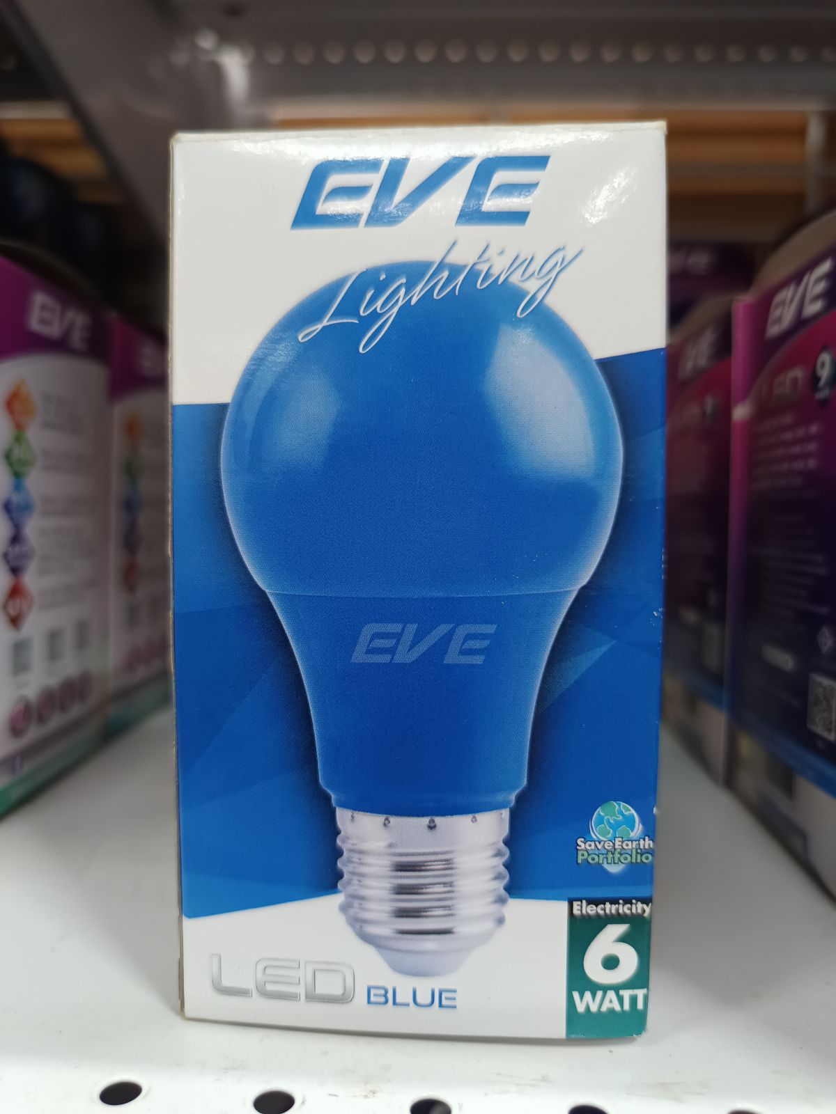 หลอด LED รุ่น A60 (สีน้ำเงิน) 6W E27 EVE