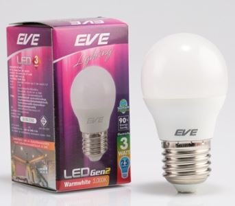 หลอด LED ทรงปิงปอง GEN2 3 วัตต์ เดย์ไลท์ E27
