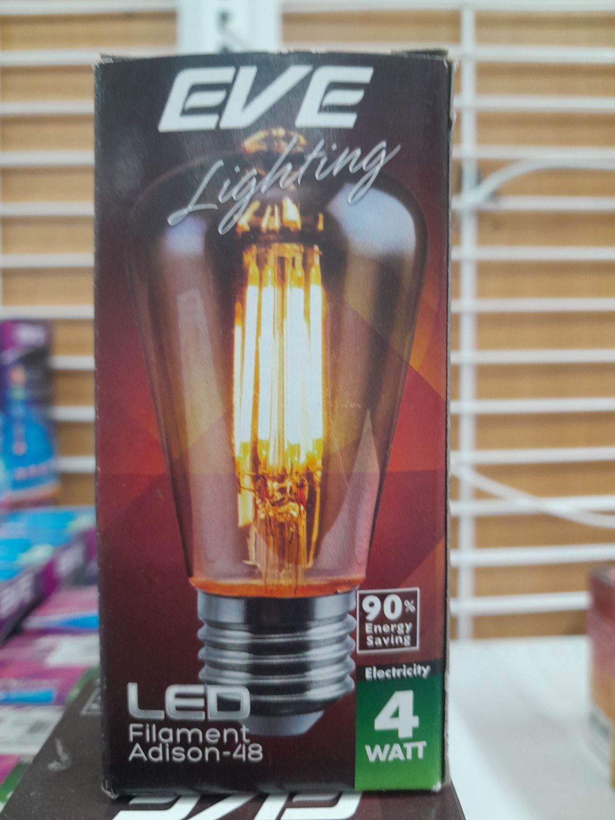 หลอด LED ฟิลาเมนต์ ทรงเอดิสัน-48 4W วอร์มไวท์ E27 EVE