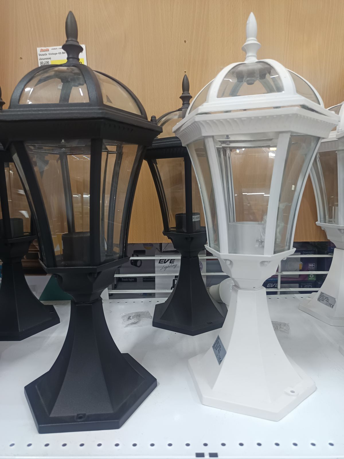 โคมหัวเสา A89 สีดำ EVE