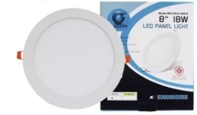 (CCS)โคมติดลอยหน้ากลม ขอบสีขาว 8" 18W วอร์มไวท์ IWACHI LT-000191