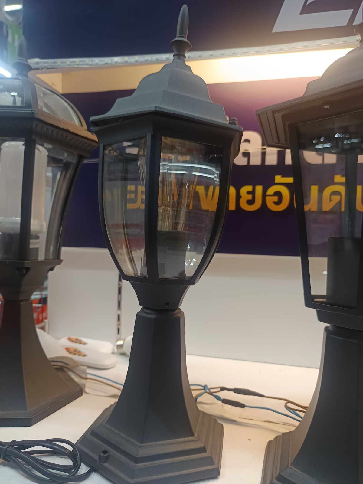 โคมเสา Vintage-04 (สีดำ) 1*E27 EVE (ไม่รวมหลอด)