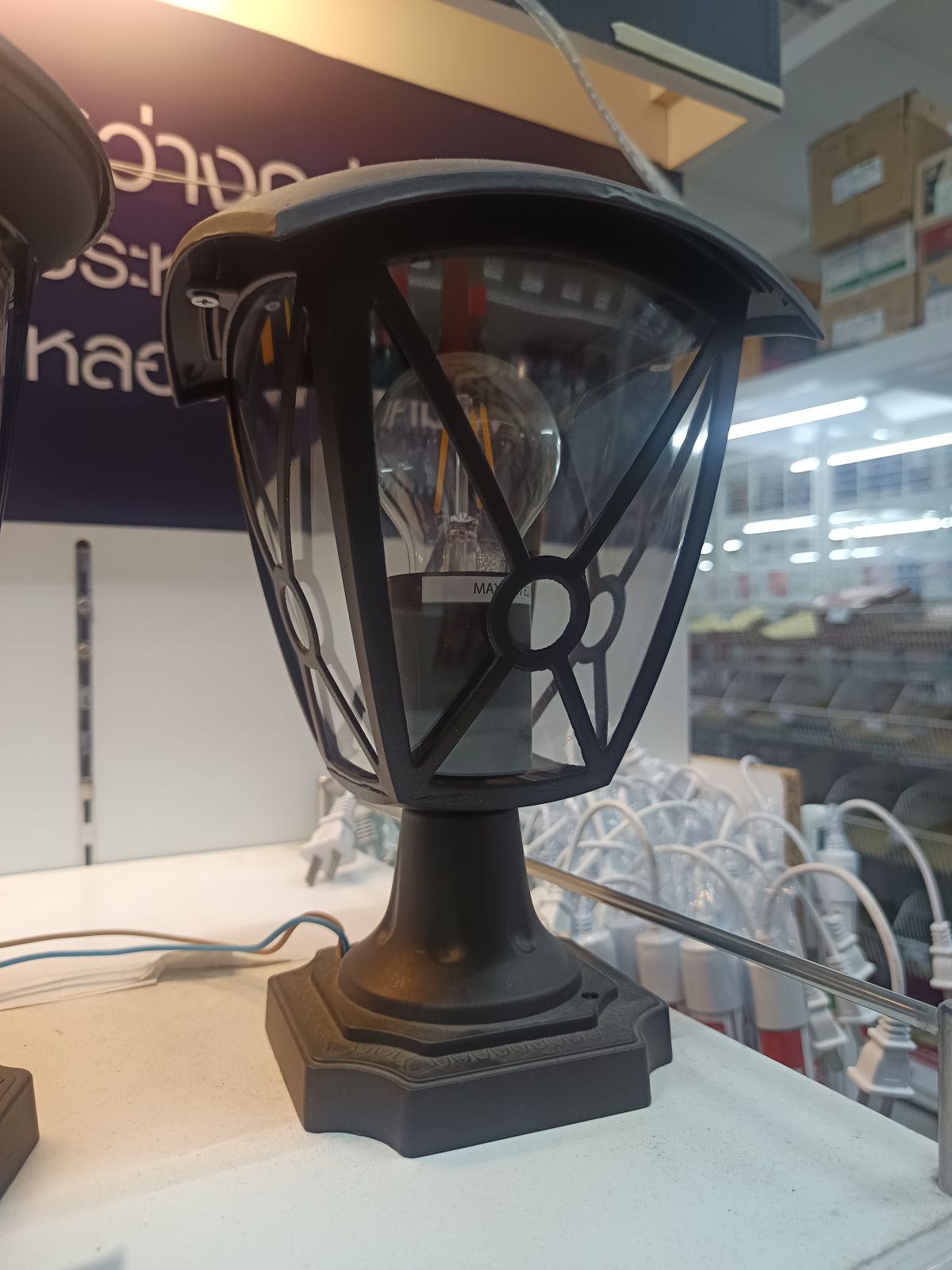 โคมเสา Vintage-02(สีกาแฟ) 1*E27 EVE (ไม่รวมหลอด)