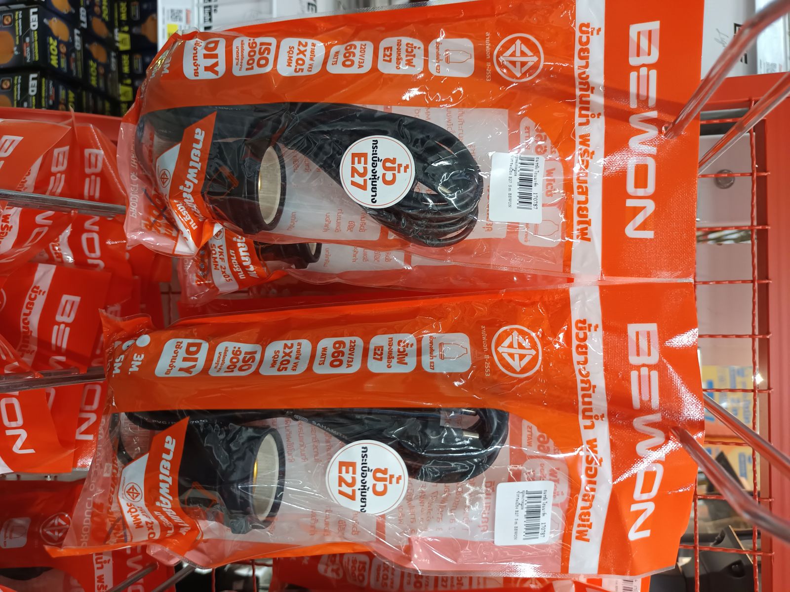 ขั้วกระเบื้อง E27  5 m. BEWON