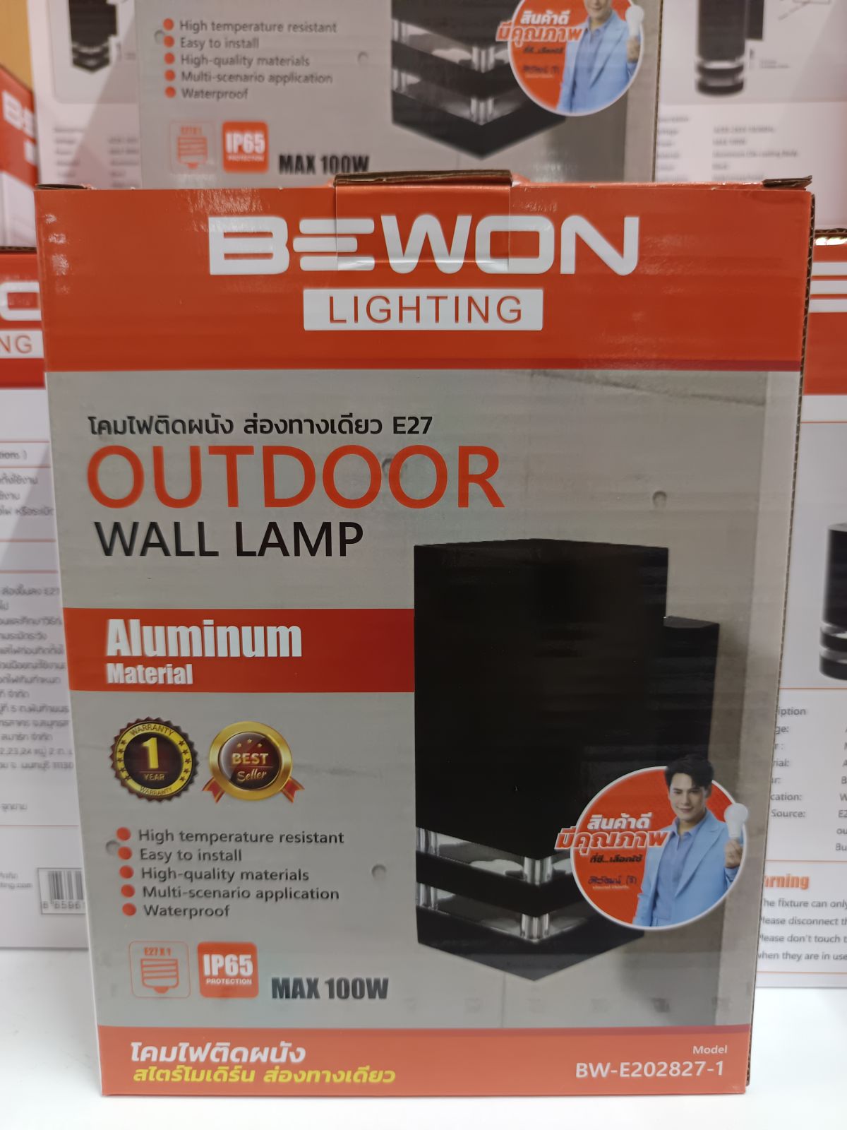 โคมไฟติดผนังสไตร์โมเดิร์น ทรงกระบอก ส่องทางเดียว E27 BEWON BW-E202827-1