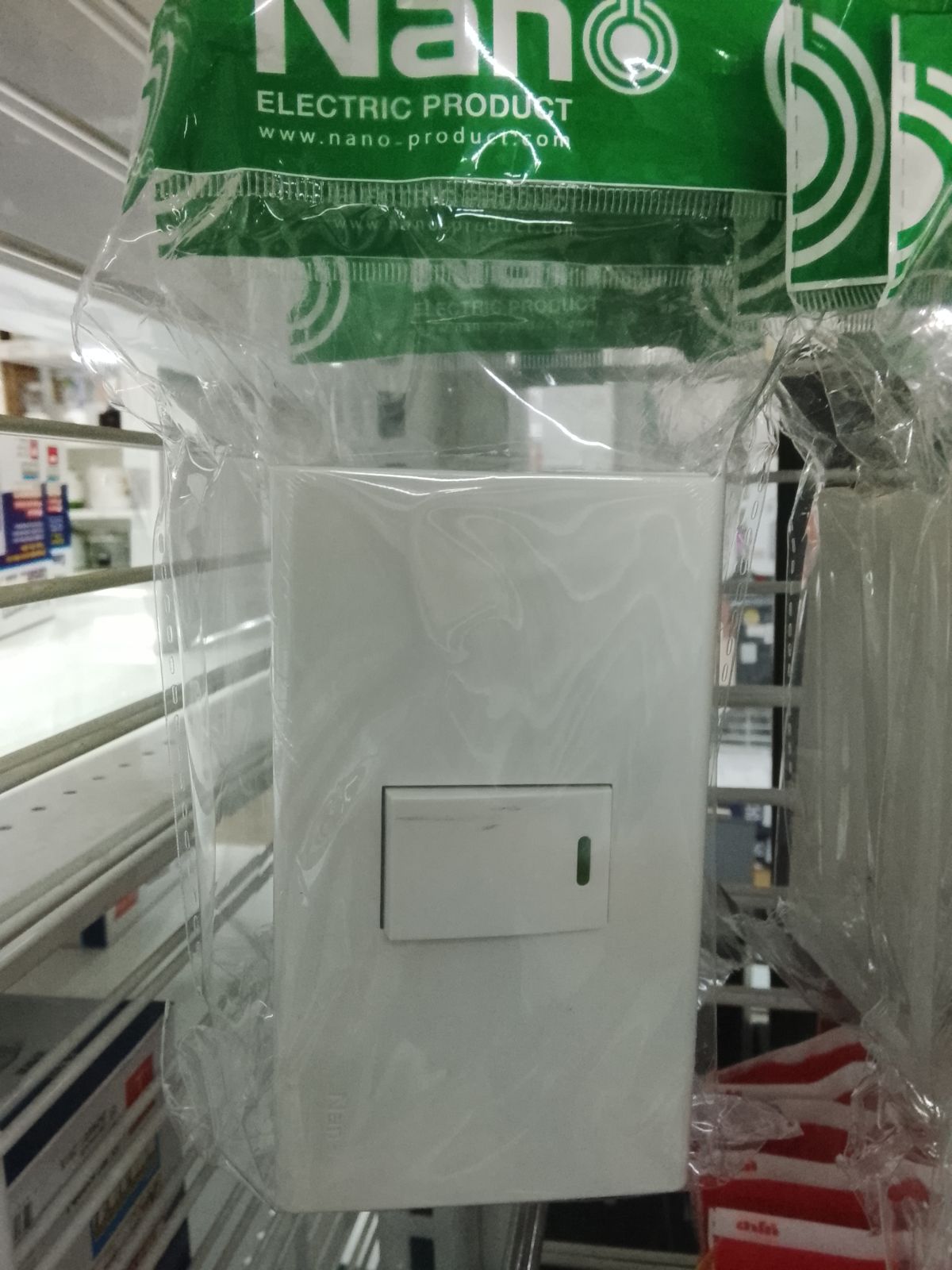 CS010-BW สวิตช์ 1 ช่อง  2*4 นิ้ว สีขาว NANO