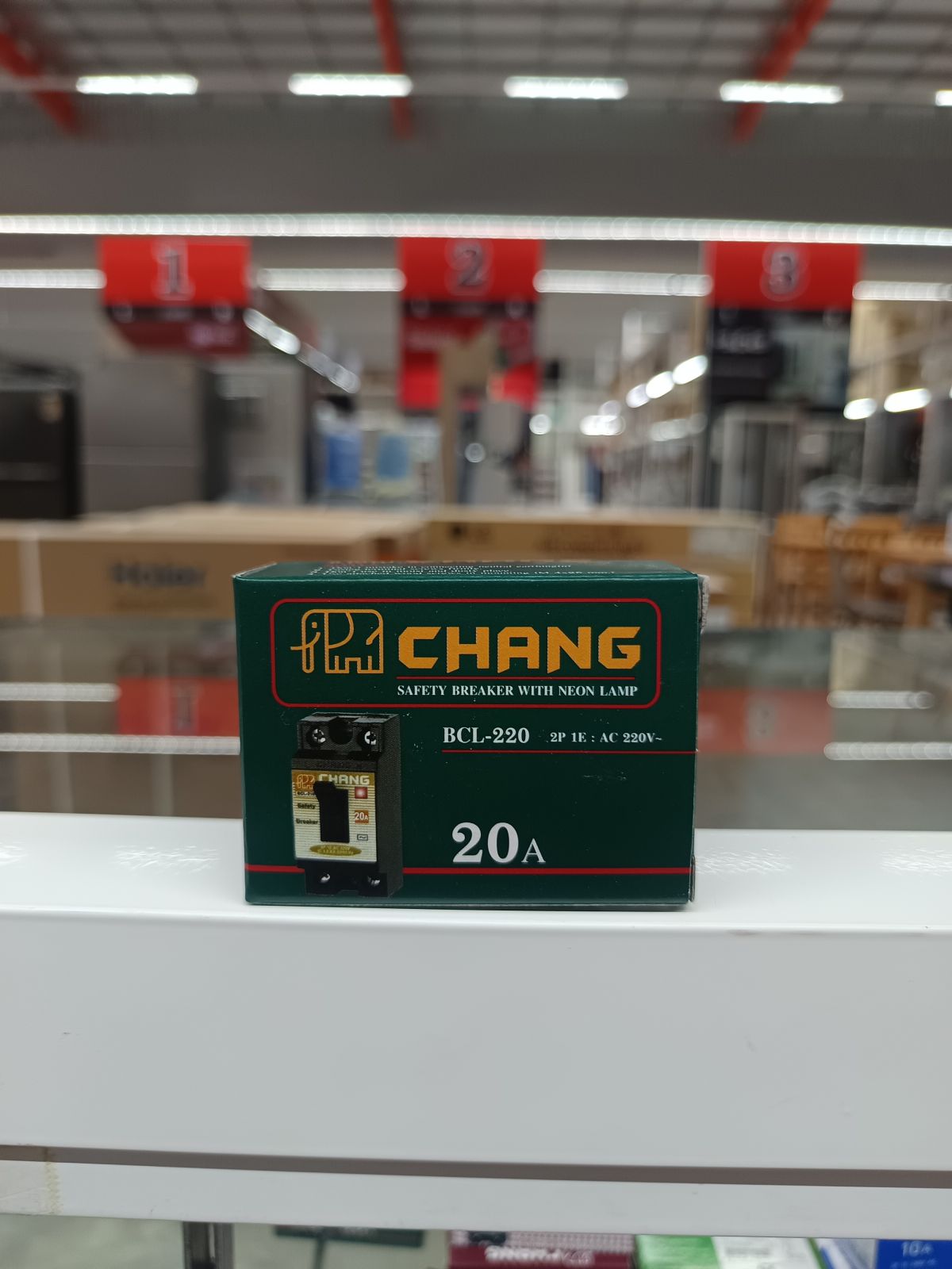 เบรกเกอร์แบบมีไฟ 20A BCL-220 CHANG