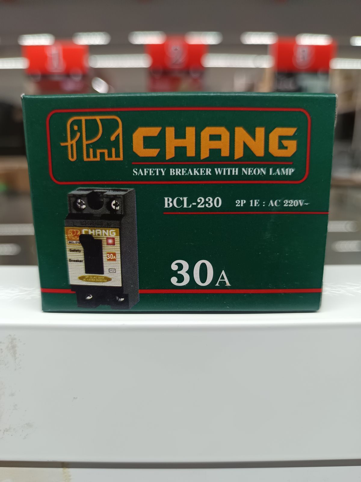 เบรกเกอร์แบบมีไฟ 30A BCL-230 CHANG