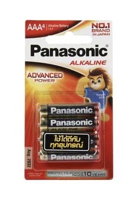 ถ่านอัลคาไลน์ AAA Panasonic รุ่น ALKALINE  (แพ็ค 4 ก้อน) LR03T/4B