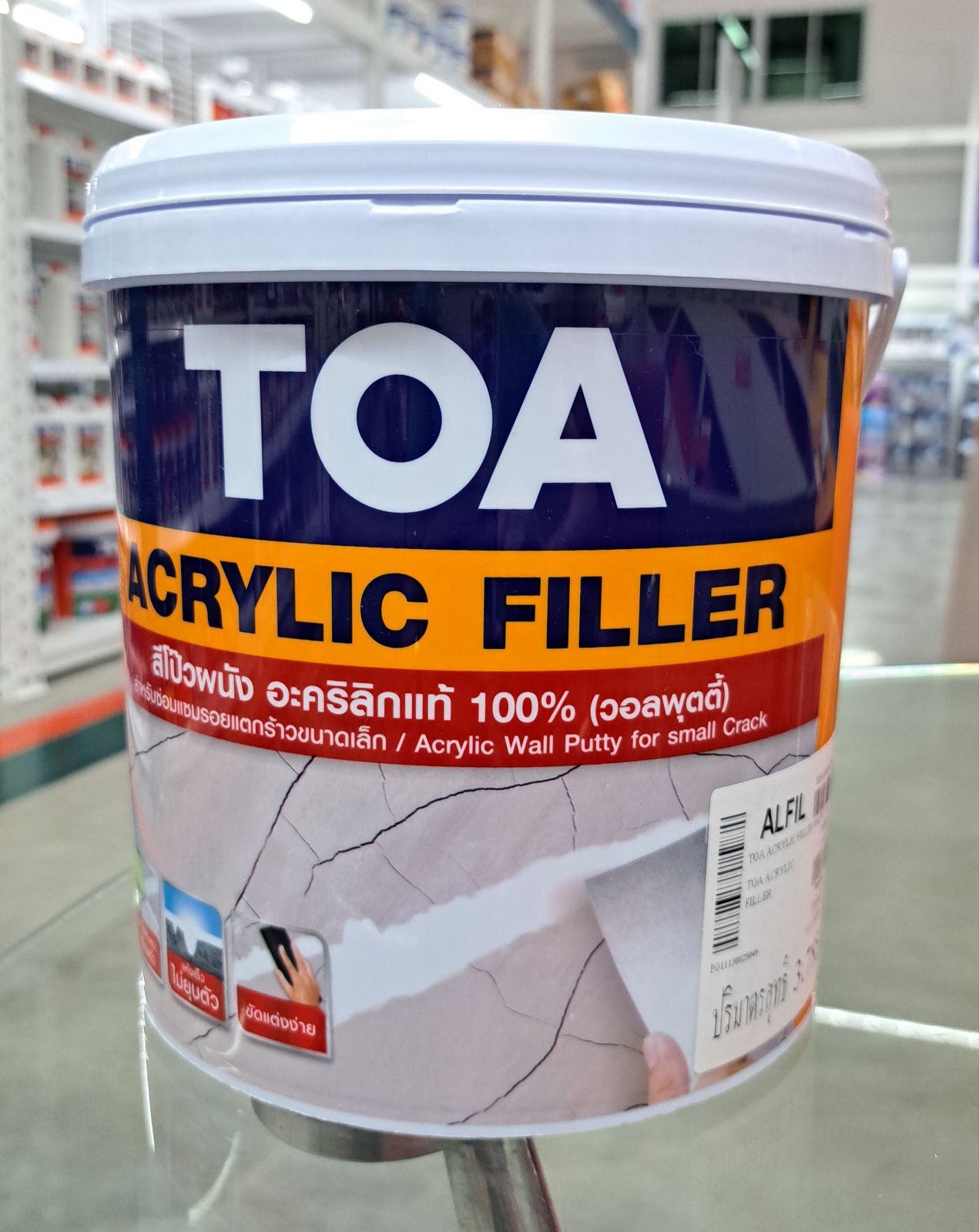 เคมีโป้วผนัง อะครีลิค ฟิลเลอร์ TOA 1 กล. #ALFLL