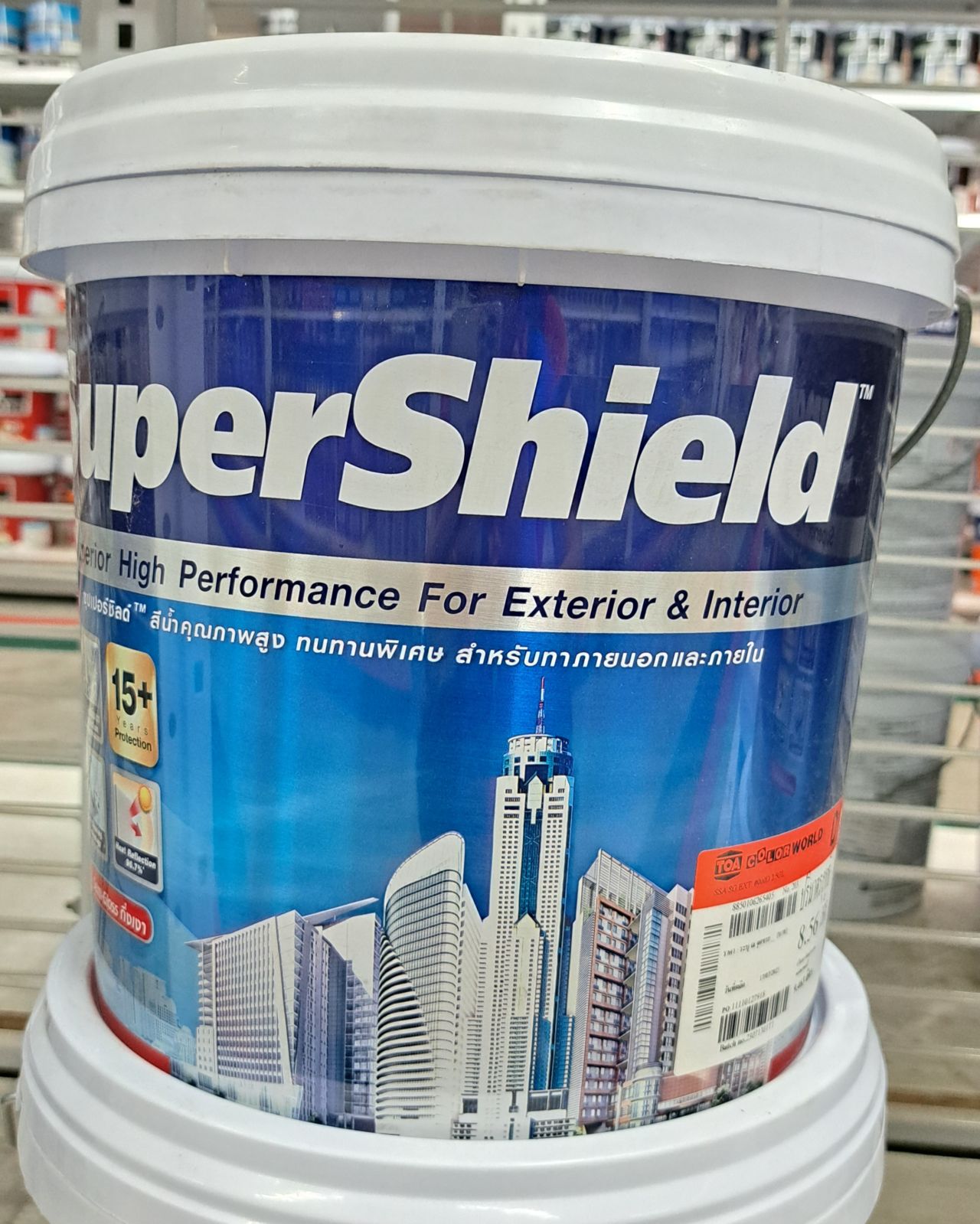 สีน้ำซุปเปอร์ชิลด์ TOA กึ่งเงา-ภายนอก 2.5 กล. เบส D