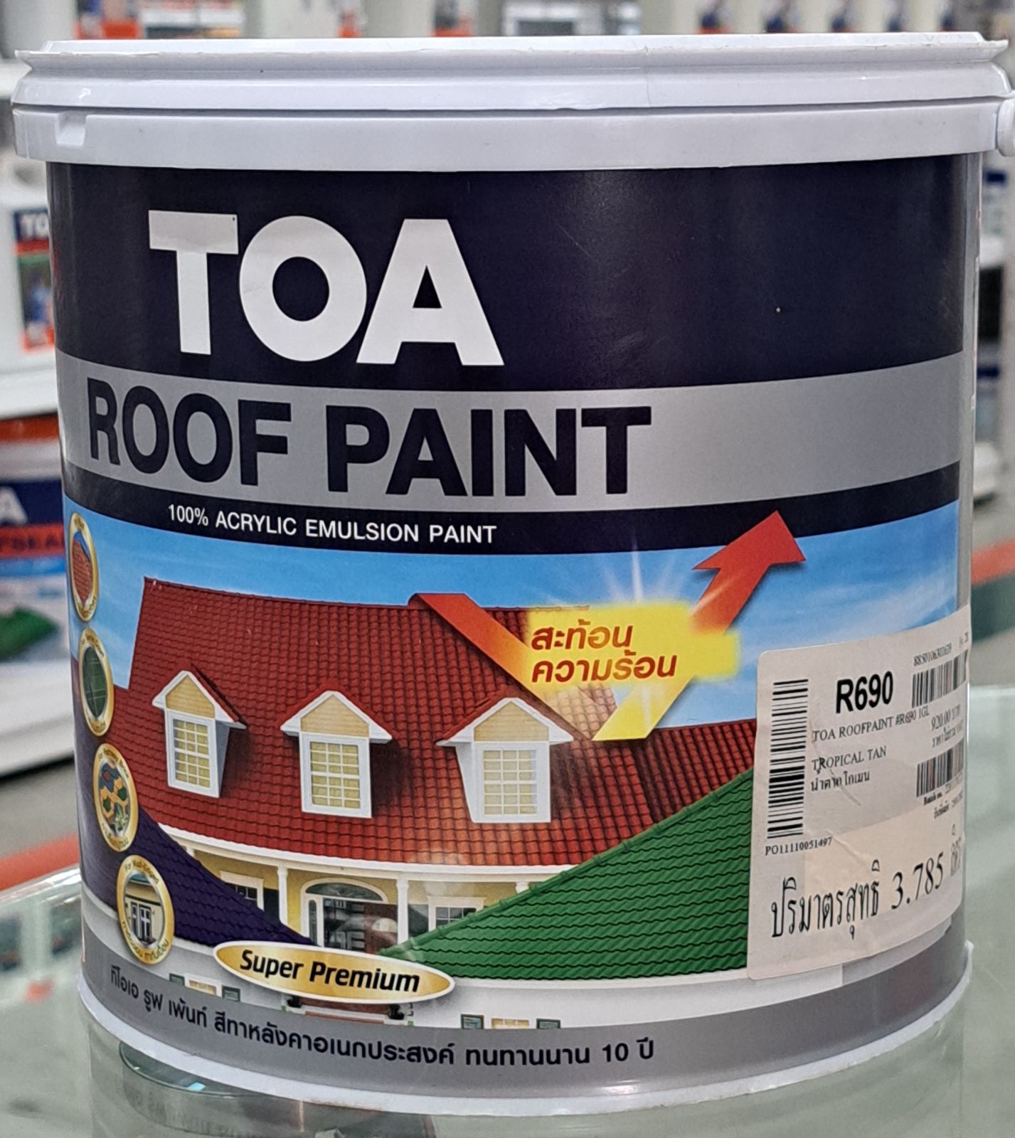 สีทากระเบื้องหลังคา  TOA  ขนาด 1 แกลลอน (R690)