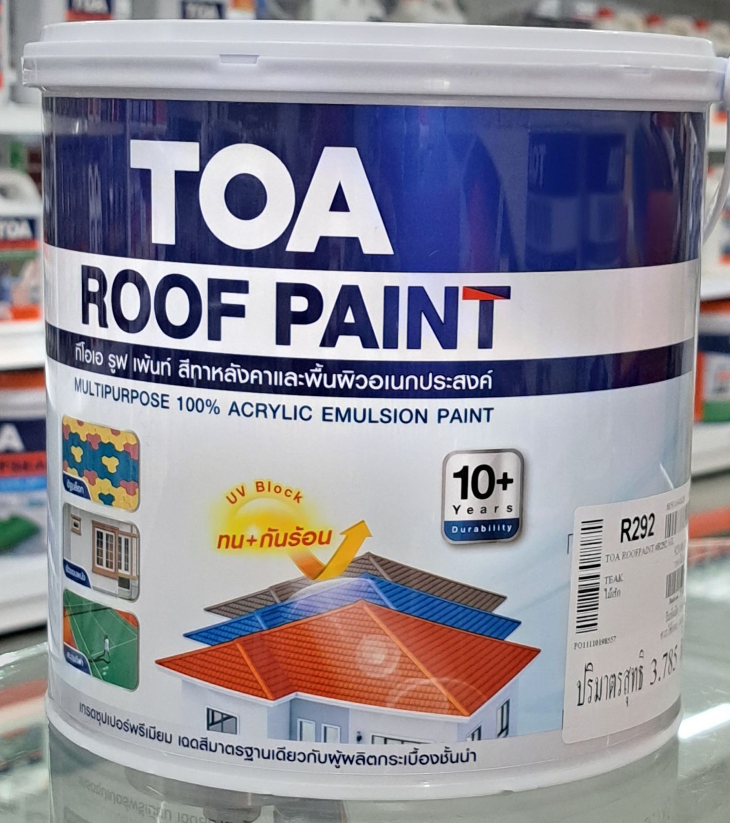 สีทากระเบื้องหลังคา  TOA  ขนาด 1 แกลลอน (R292)
