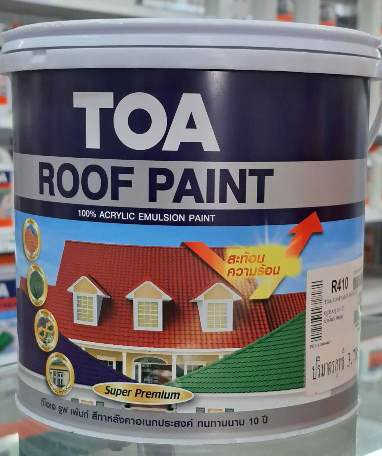 สีทากระเบื้องหลังคา  TOA  ขนาด 1 แกลลอน (R410)