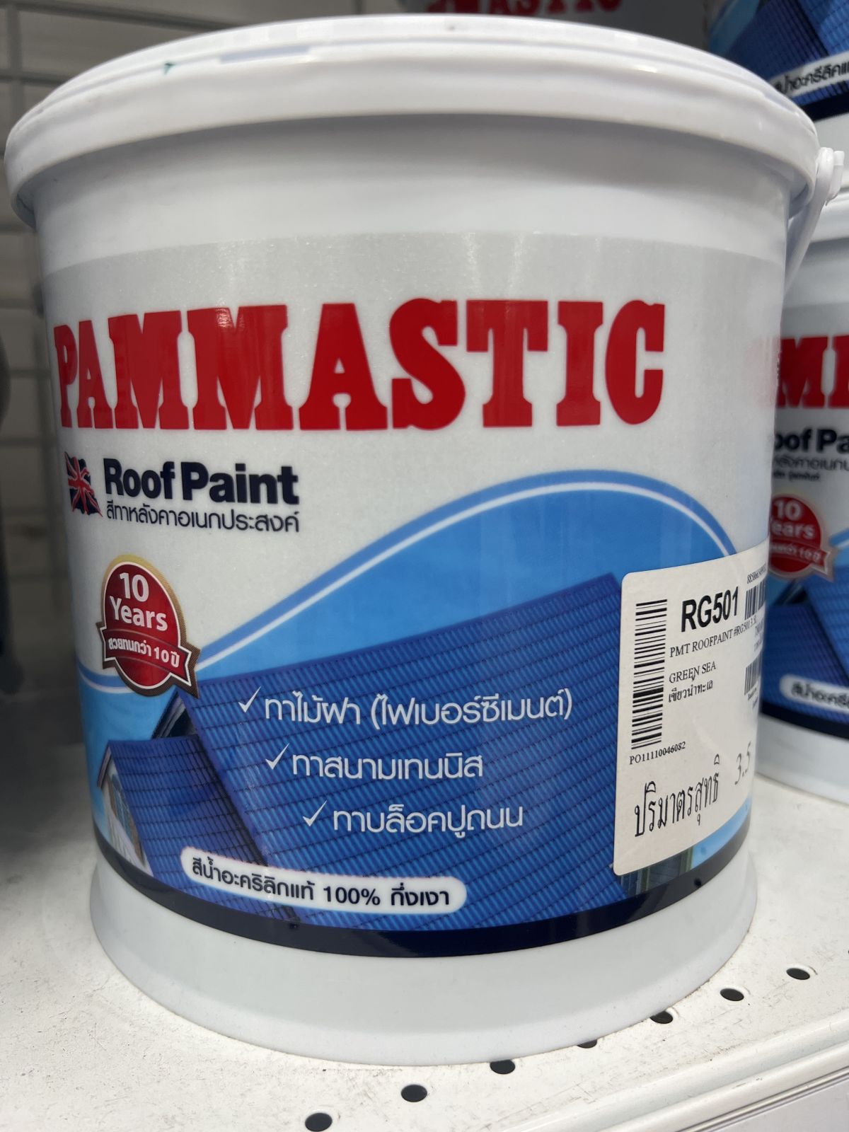 สีทากระเบื้องหลังคา  ปามมาสติก  RG501  1 กล.  