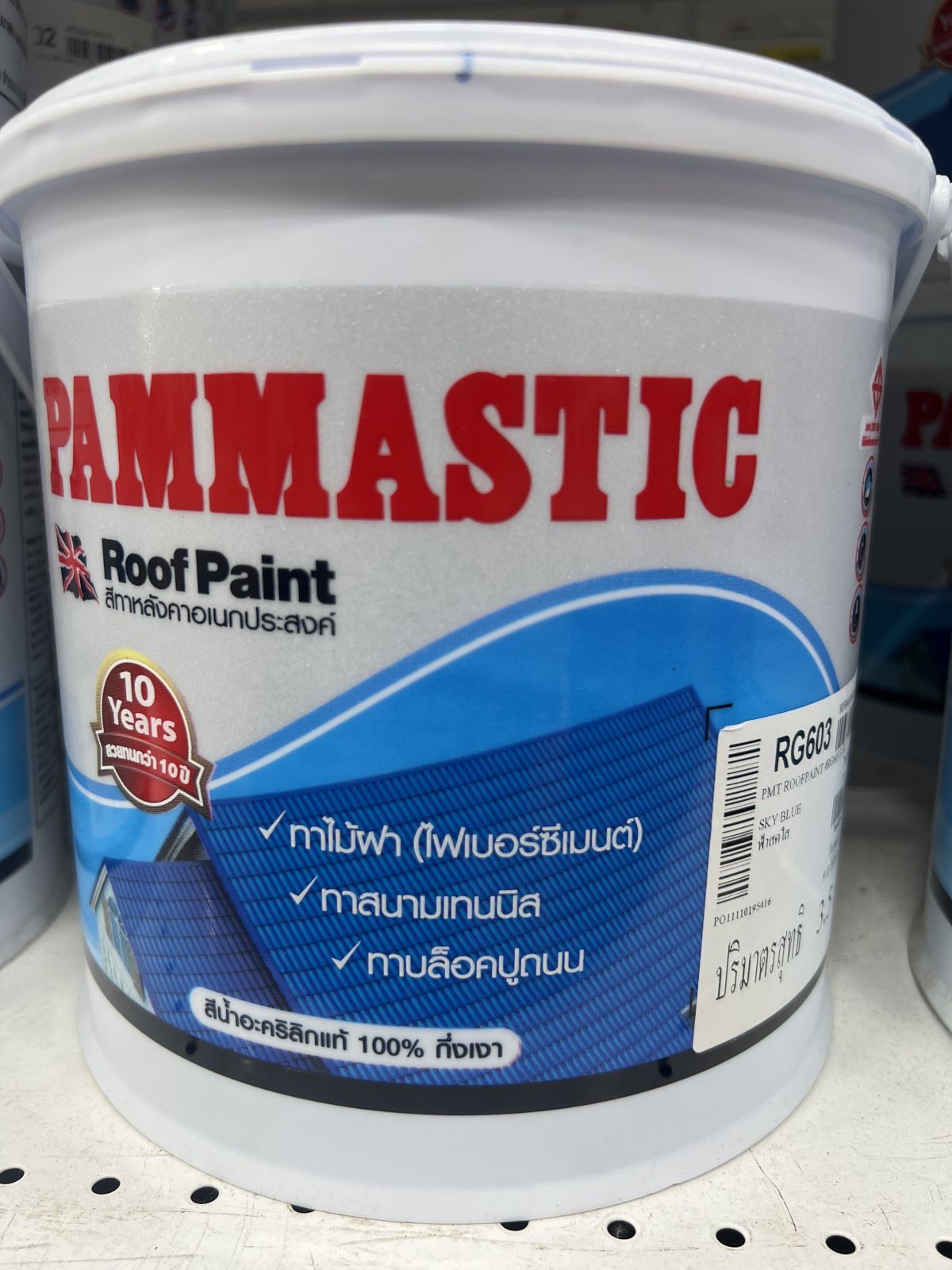 สีทากระเบื้องหลังคา  ปามมาสติก  RG603  1 กล.