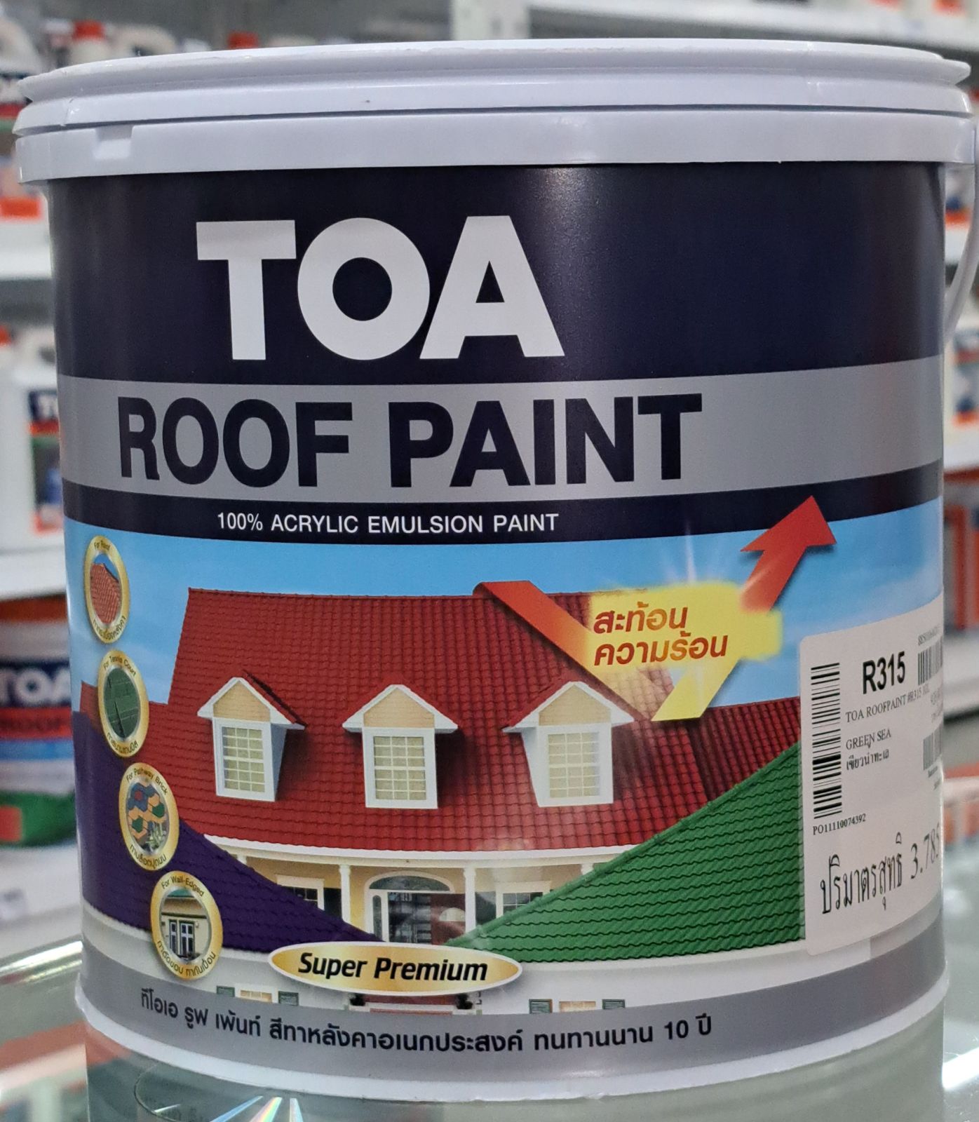 สีทากระเบื้องหลังคา  TOA  ขนาด 1 แกลลอน (R315)