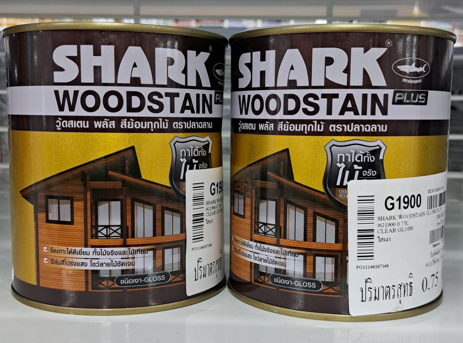 สีย้อมไม้ ปลาฉลามSHARK-วูดสเตรน G1900 0.75L (ชนิดเงา)