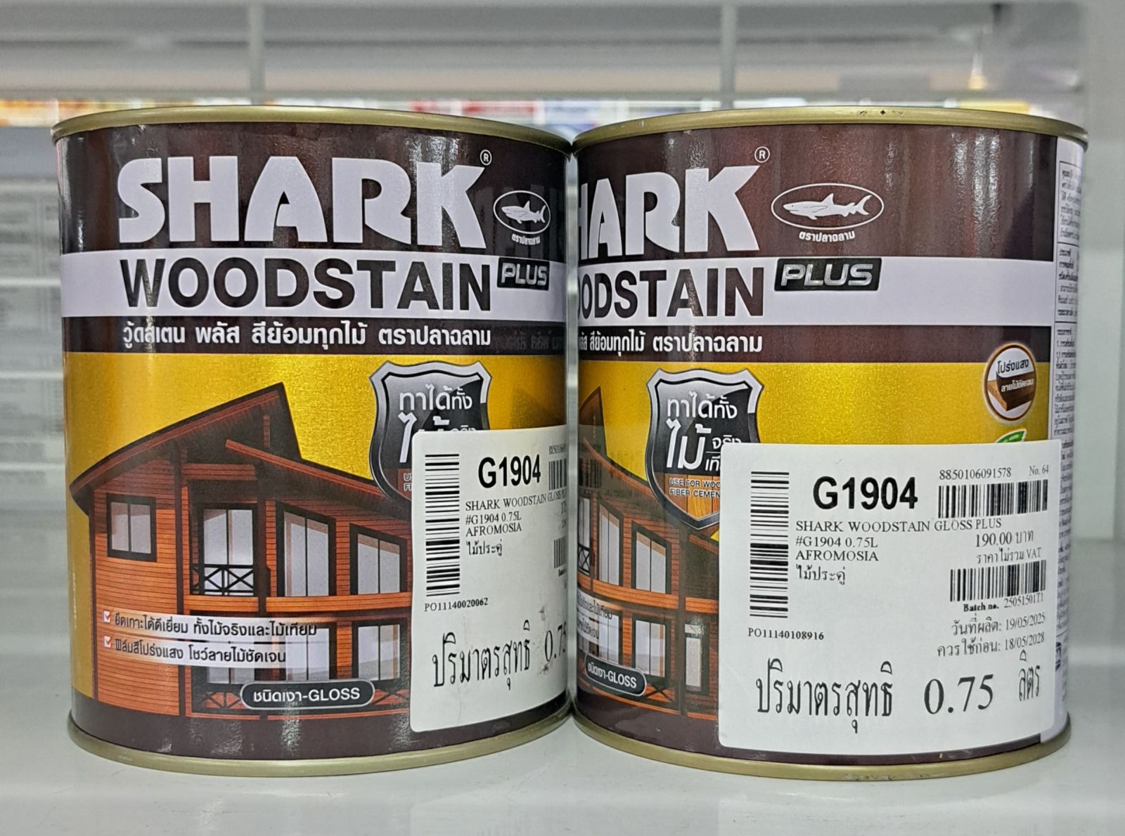 สีย้อมไม้ ปลาฉลามSHARK-วูดสเตรน G1904 0.75L (ชนิดเงา)