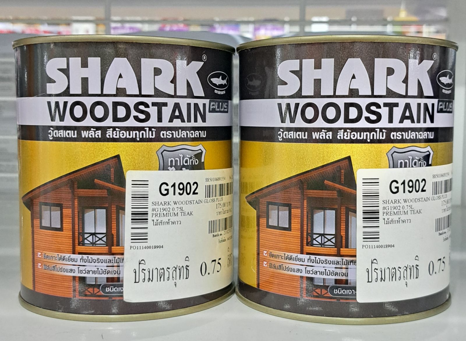 สีย้อมไม้ ปลาฉลามSHARK-วูดสเตรน G1902 0.75L (ชนิดเงา)
