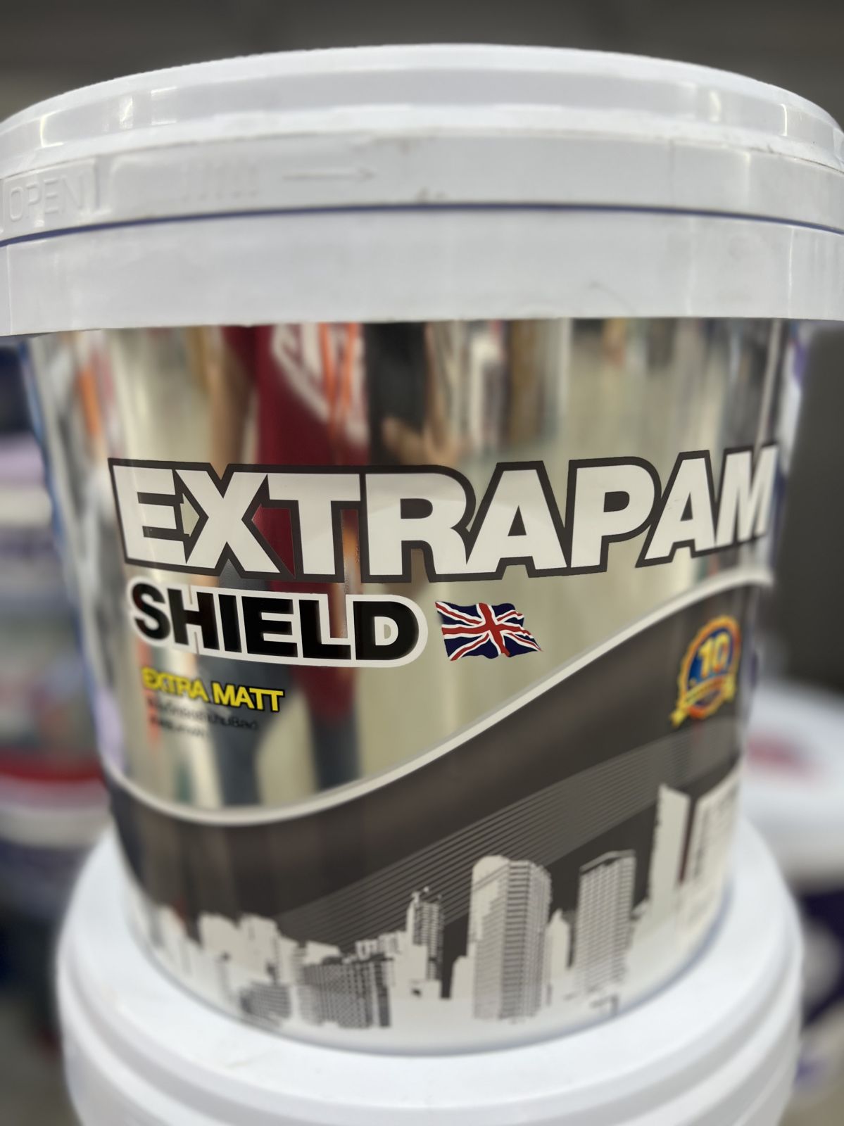 สีน้ำเอ็กซ์ตร้าปามชิลด์(นอก-ใน) ทาฝ้า EC800 15ลิตร สีควันบุหรี่