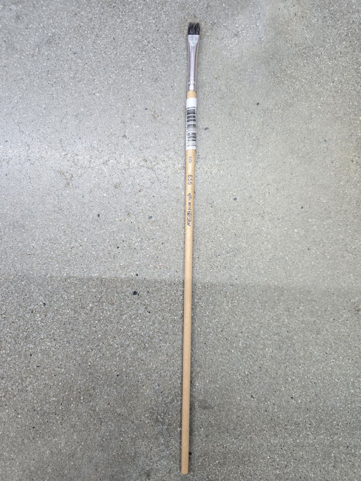 ภู่กันปากแบน ขนขาวจีน #6