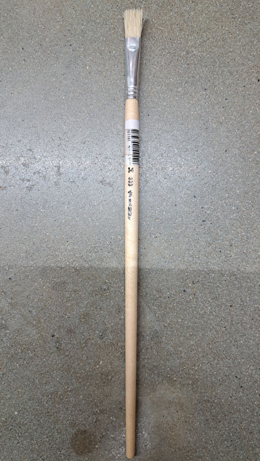 ภู่กันปากแบน ขนขาวจีน #14      