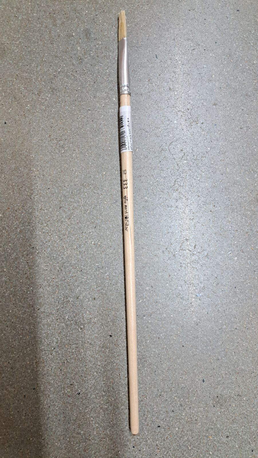 ภู่กันปากแบน ขนขาวจีน #10 