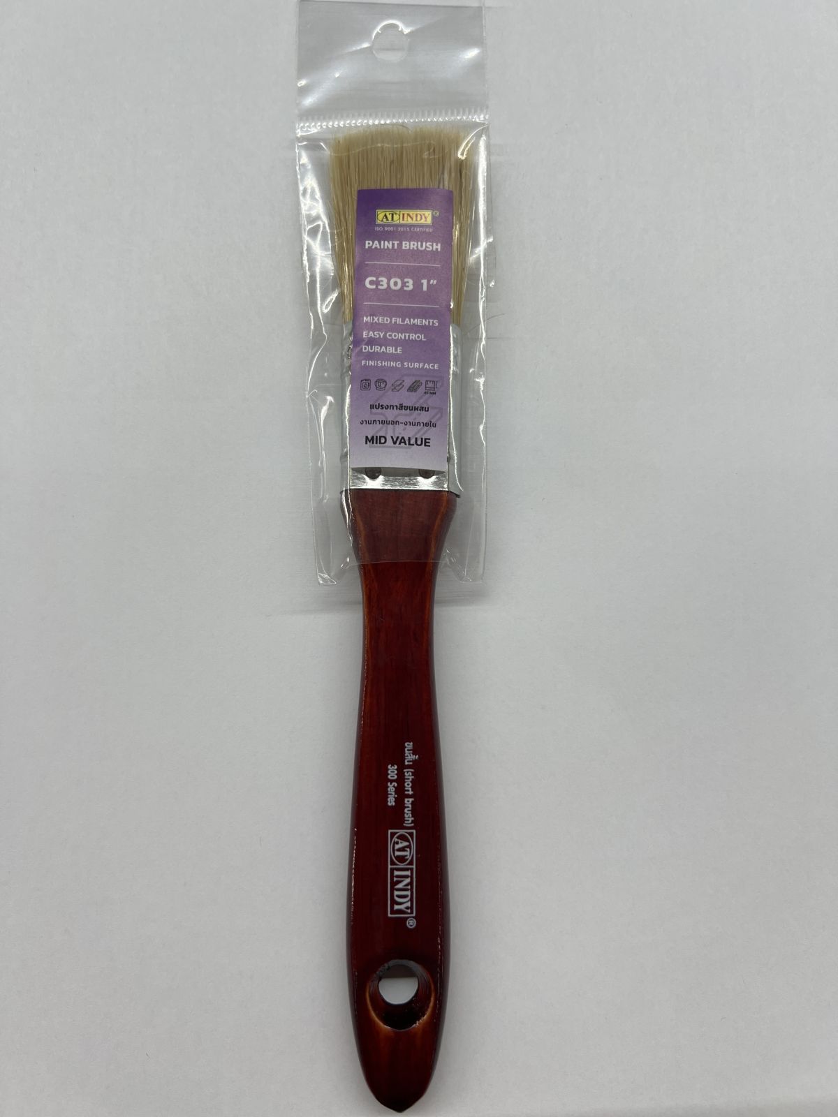 C303 แปรงทาสี 1" รุ่น 300 ขนแปรงหนากลาง AT INDY