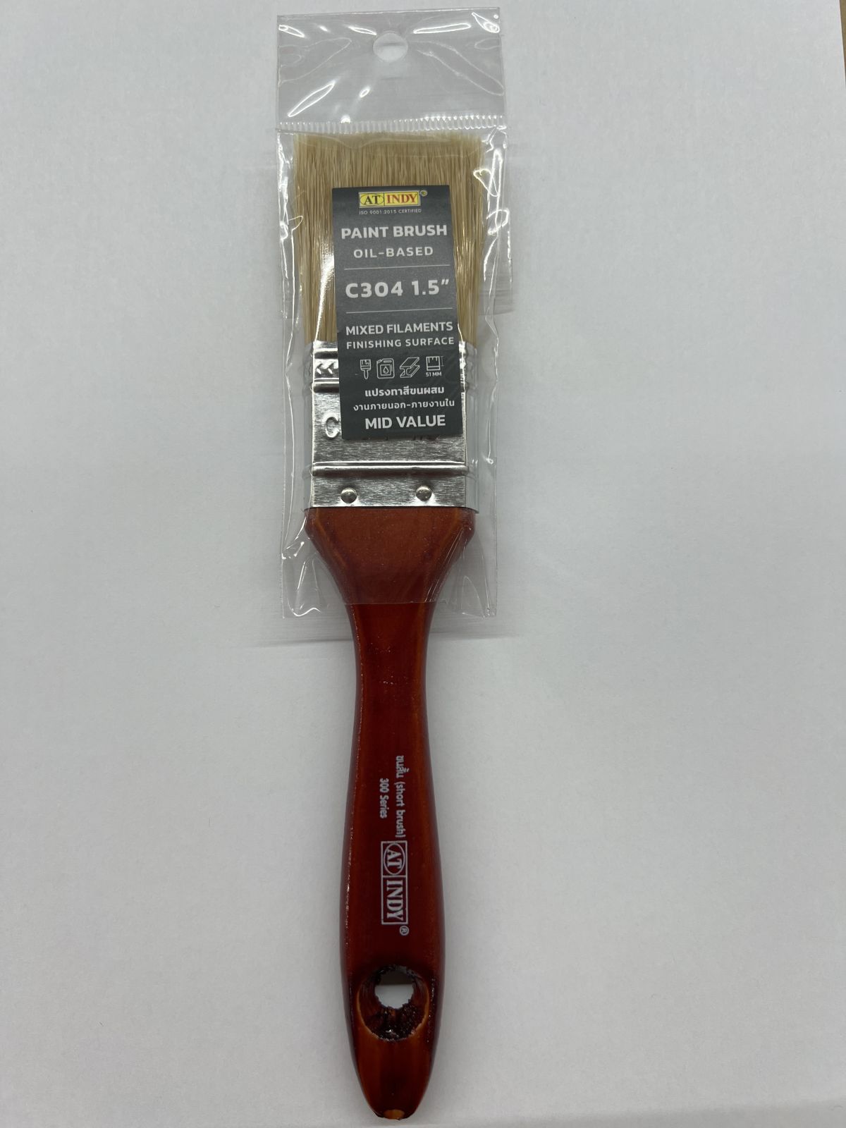 C304 แปรงทาสี 1.5" รุ่น 300 ขนแปรงหนากลาง  AT INDY