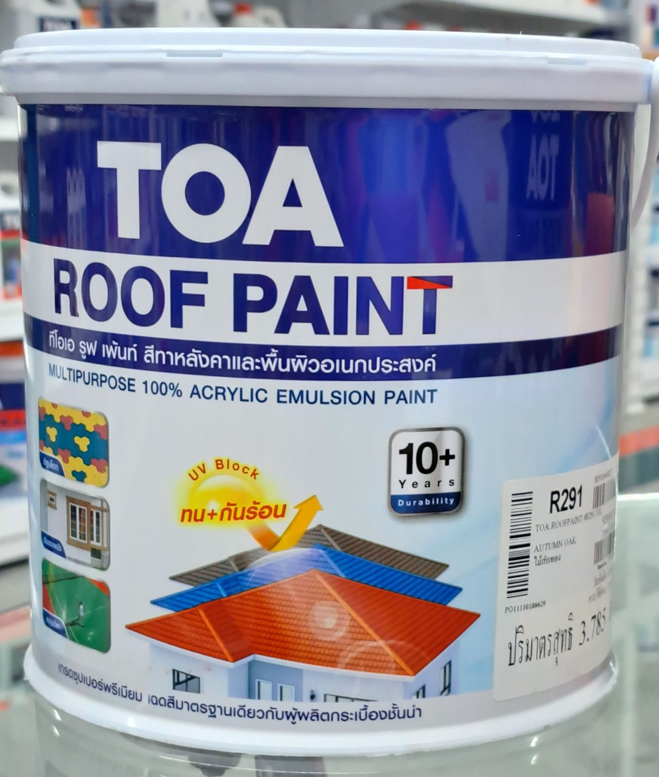 สีทากระเบื้องหลังคา  TOA  ขนาด 1 แกลลอน (R291)