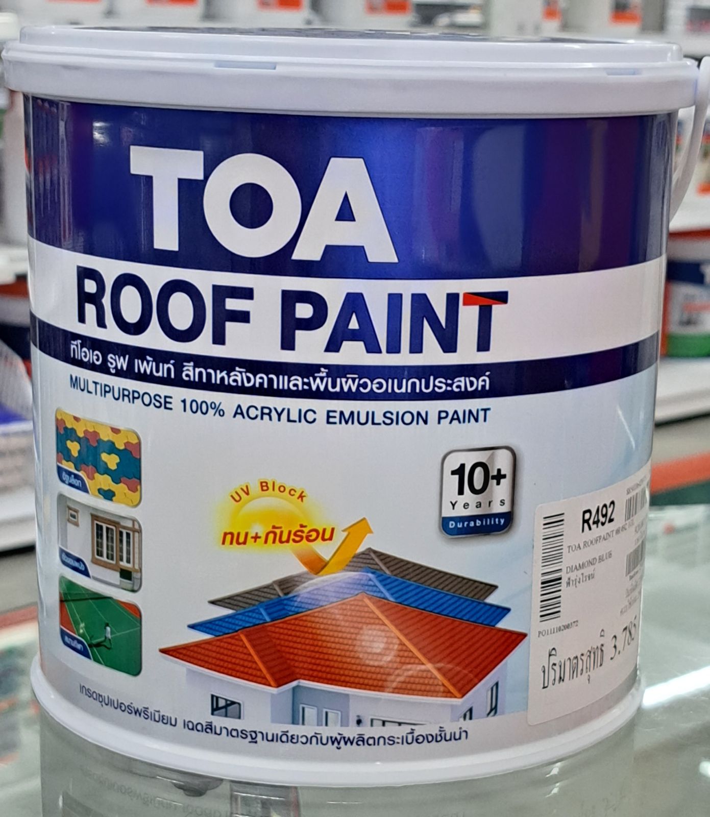 สีทากระเบื้องหลังคา  TOA  ขนาด 1 แกลลอน (R492)
