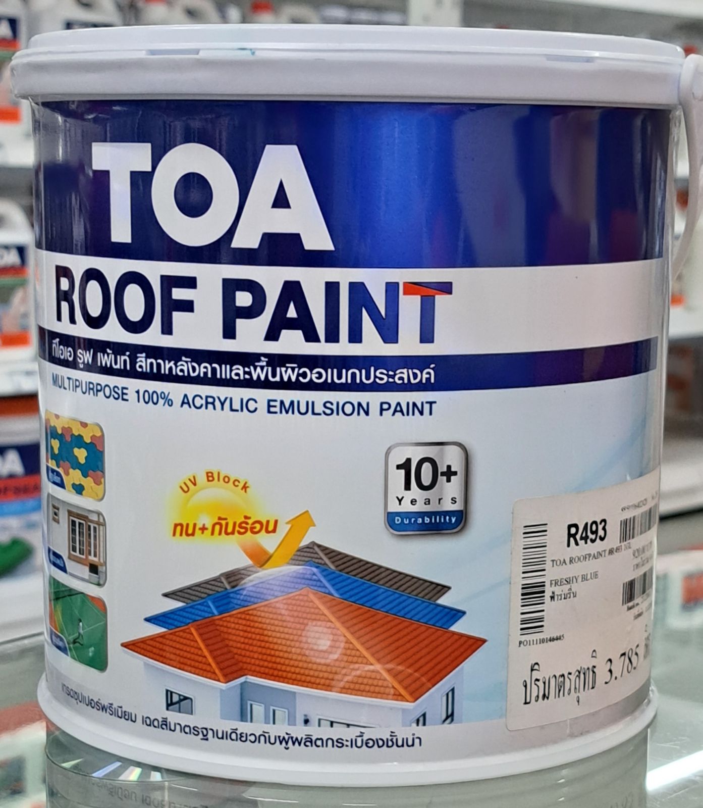 สีทากระเบื้องหลังคา  TOA  ขนาด 1 แกลลอน (R493)