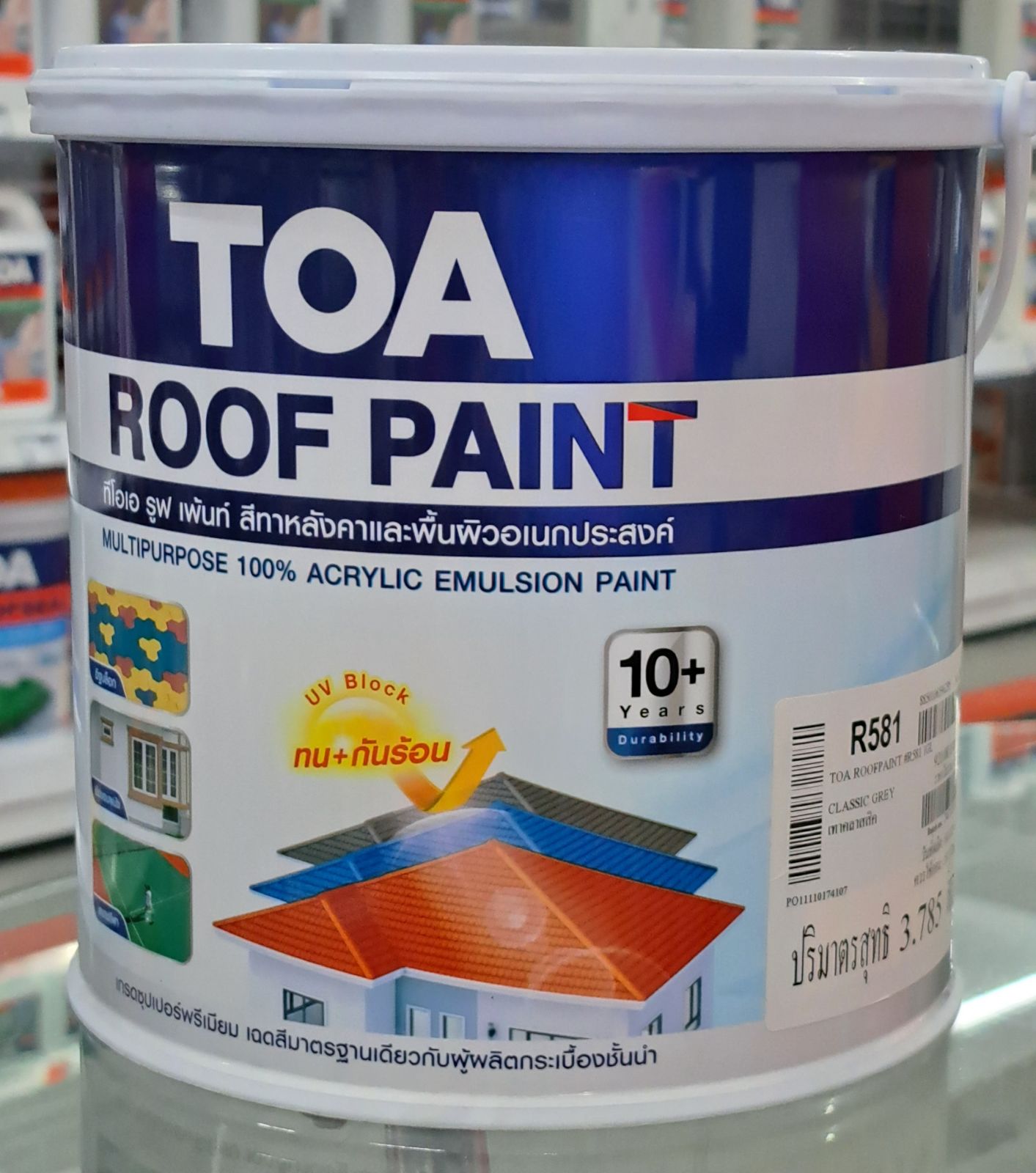 สีทากระเบื้องหลังคา  TOA  ขนาด 1 แกลลอน (R581)