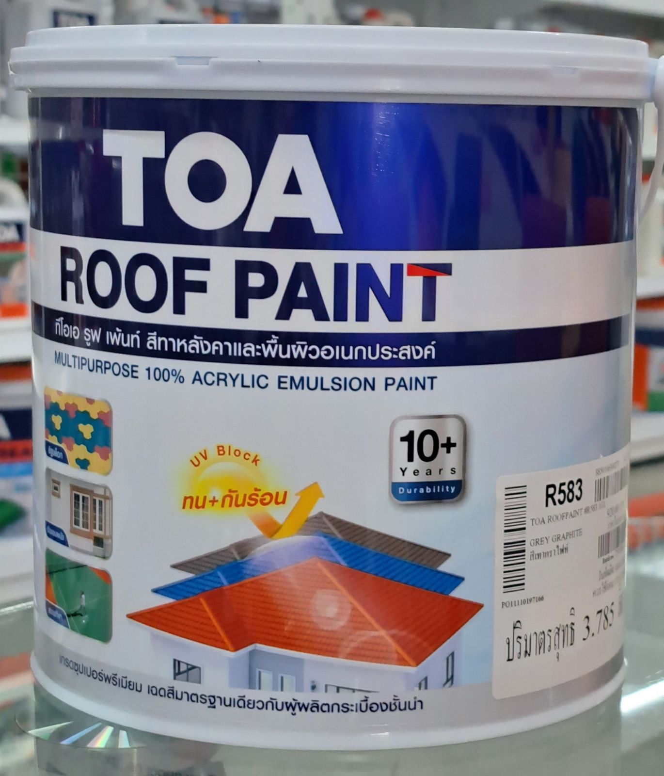 สีทากระเบื้องหลังคา  TOA  ขนาด 1 แกลลอน (R583)