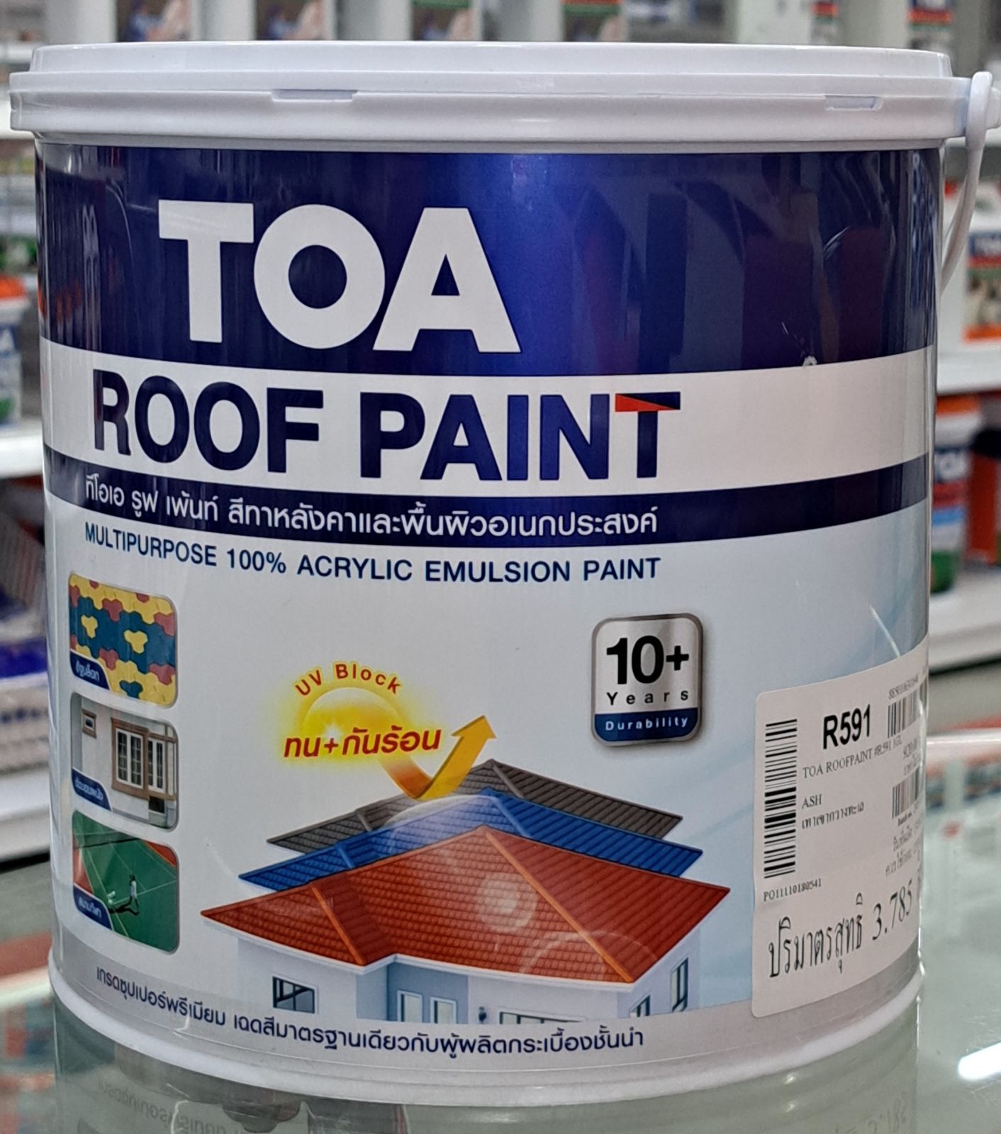 สีทากระเบื้องหลังคา  TOA  ขนาด 1 แกลลอน (R591)
