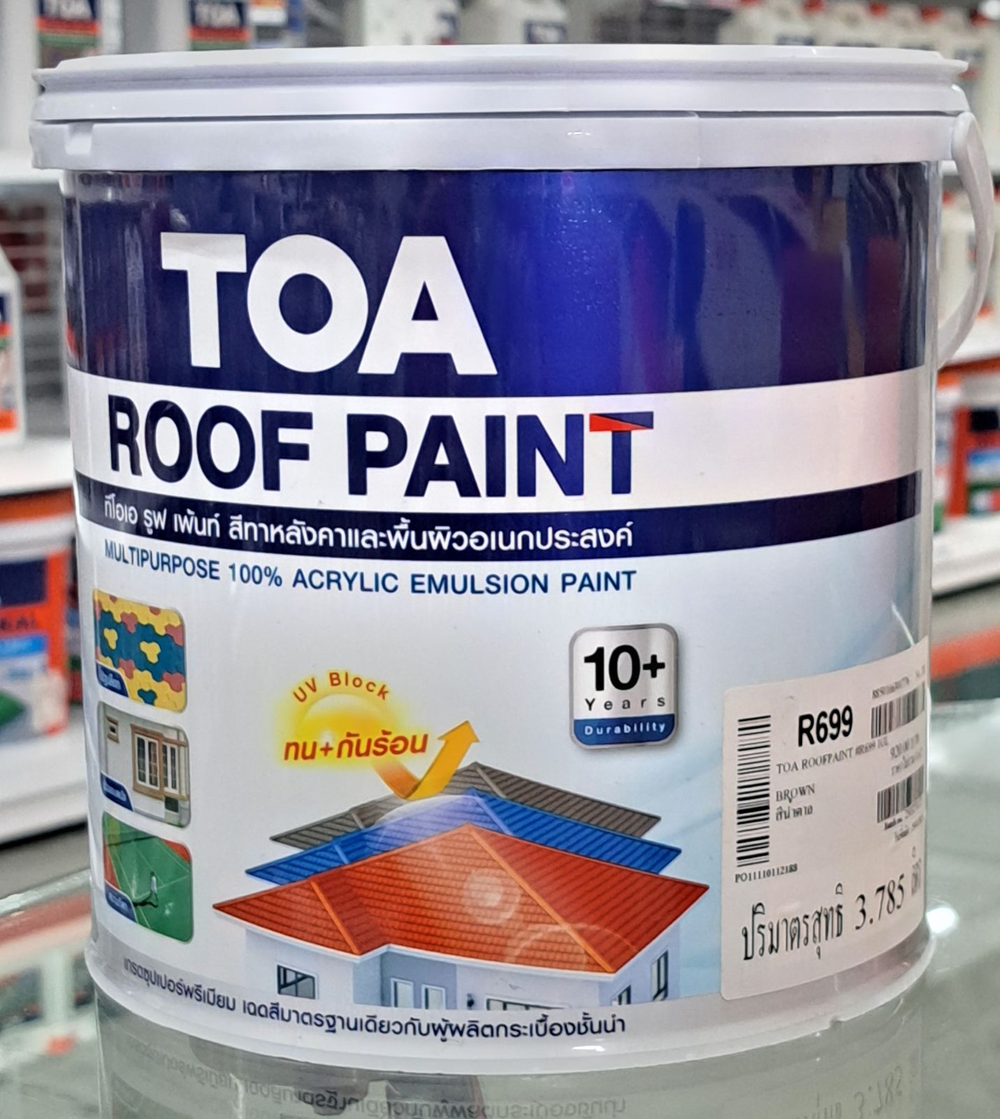 สีทากระเบื้องหลังคา  TOA  ขนาด 1 แกลลอน (R699)