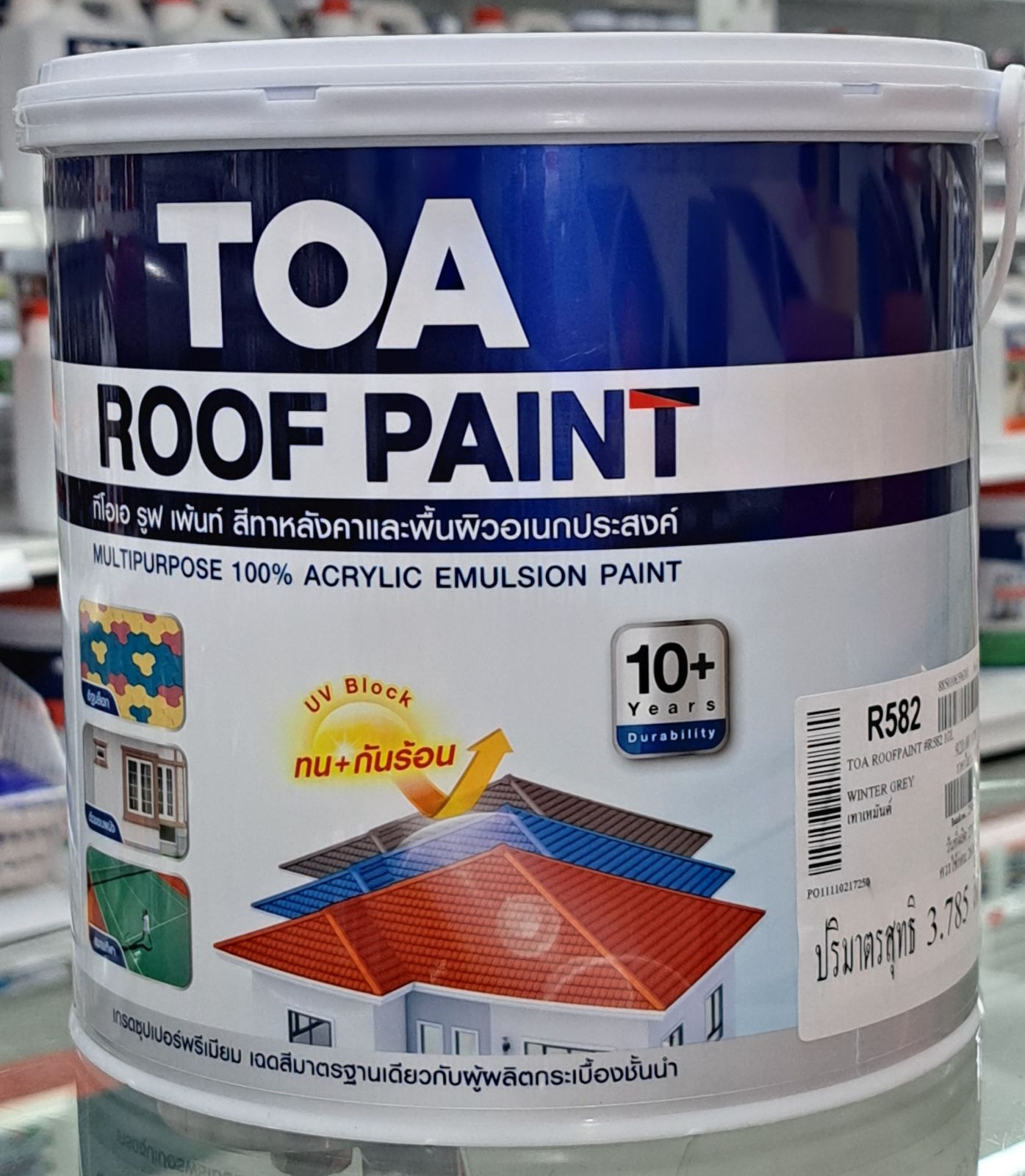 สีทากระเบื้องหลังคา  TOA  ขนาด 1 แกลลอน (R582)