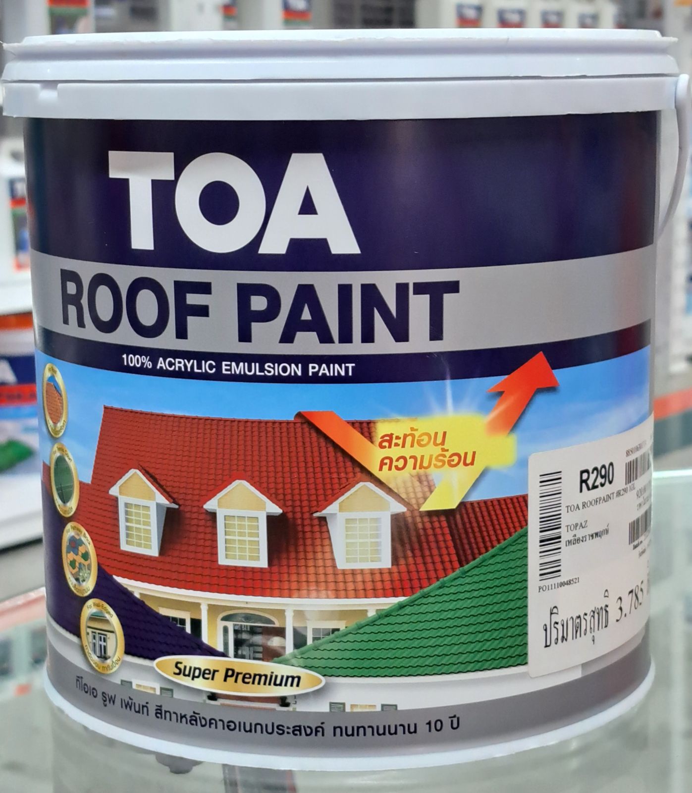 สีทากระเบื้องหลังคา  TOA  ขนาด 1 แกลลอน (R290)