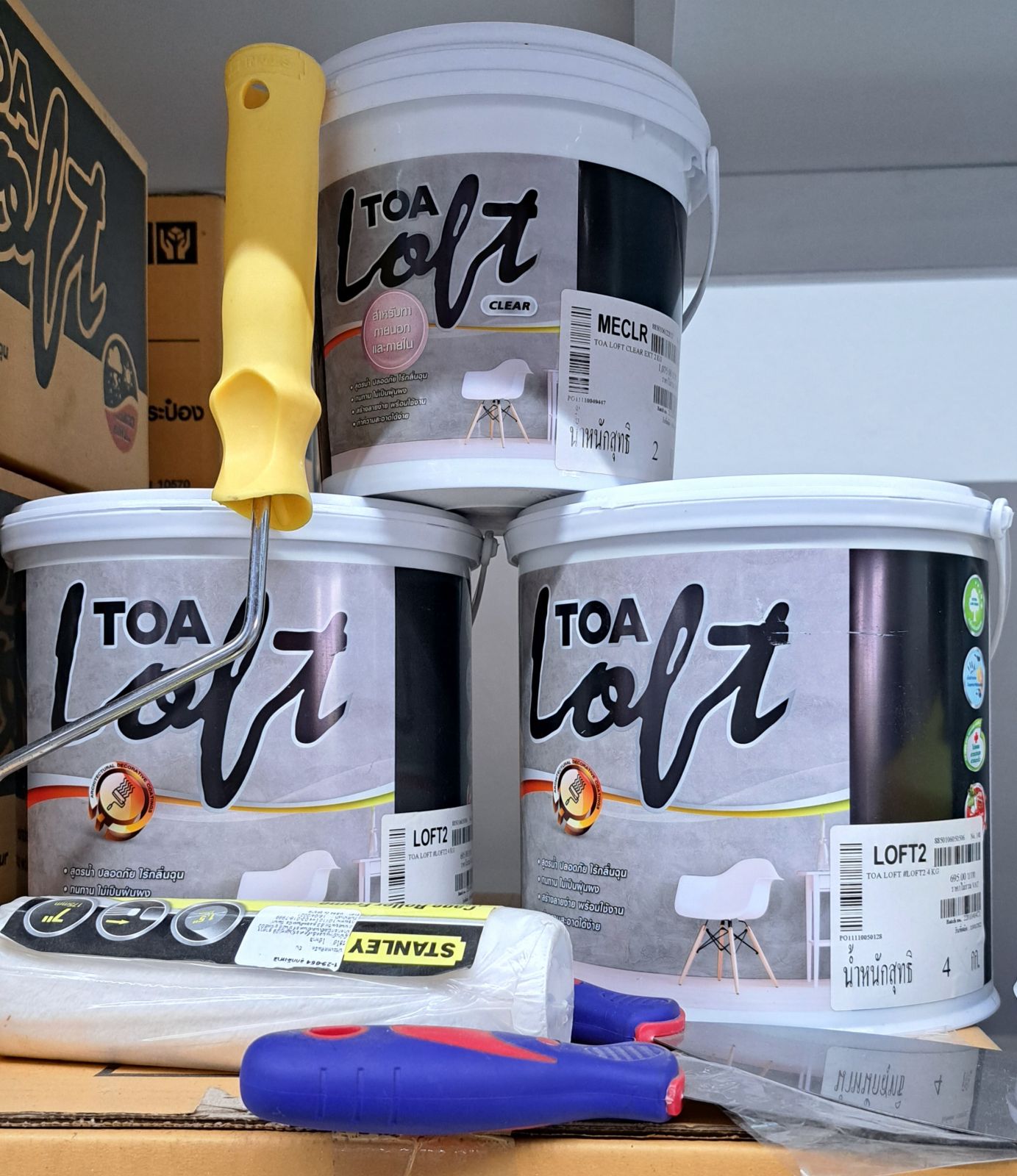 ทีโอเอ ลอฟฟ์ ปูนฉาบขัดมันสำเร็จรูป ภายนอก(ชุด) 10กก. #LOFT2