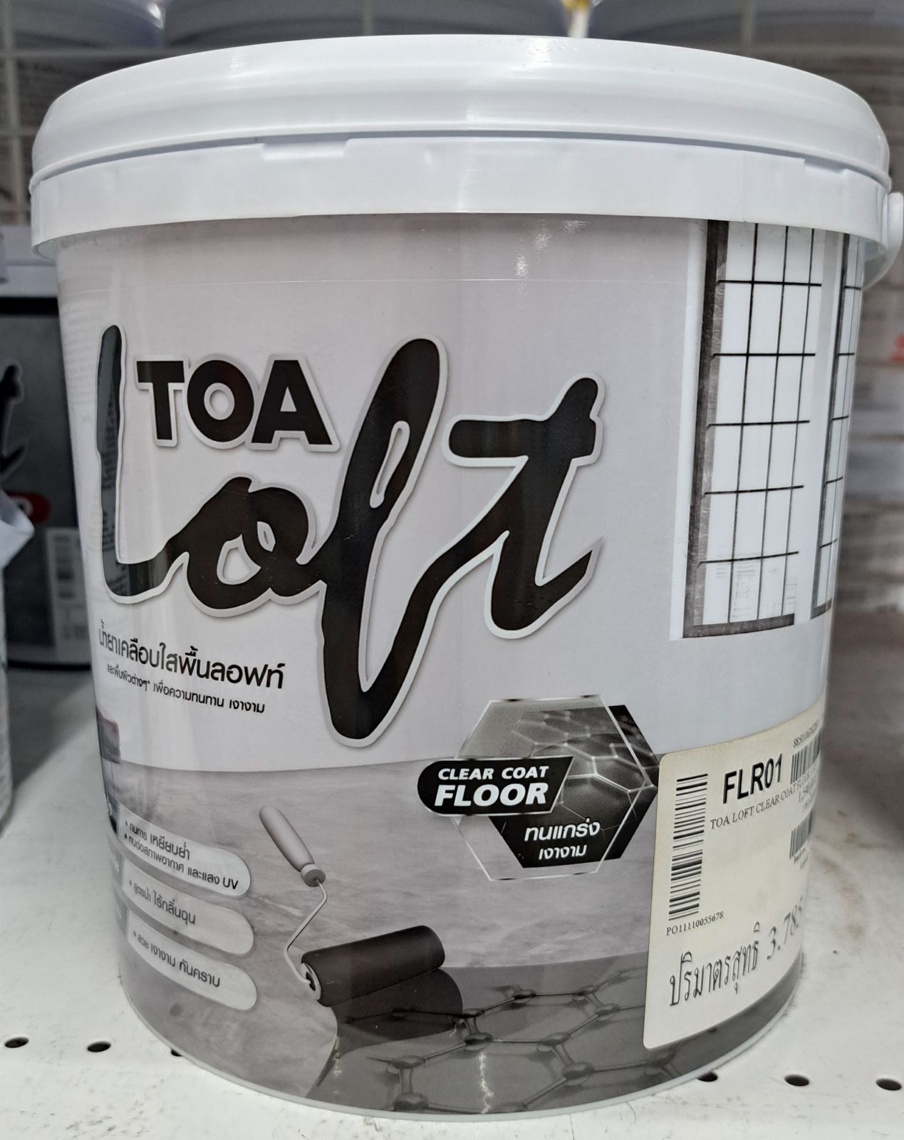 ทีโอเอ ลอฟฟ์ น้ำยาเคลือบพื้น ชนิดเคลือบเงาใส สูตรน้ำ 1 กล. #FLR01