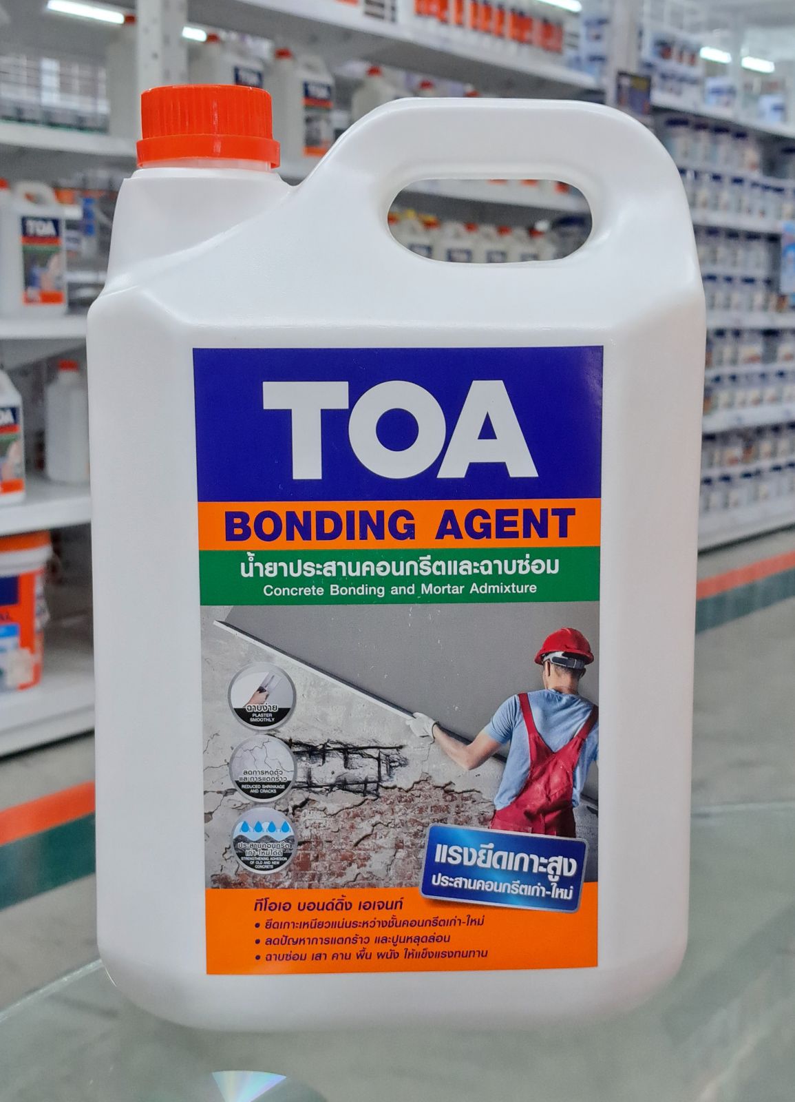 ทีโอเอ น้ำยาประสานคอนกรีต (ปูนเก่า+ใหม่) บอนด์ดิ้ง เอเจนท์ 5 ลิตร