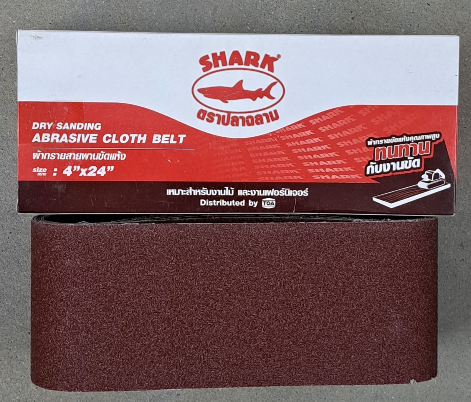 ฉลามผ้าทรายสายพานขัดแห้ง 24" #60